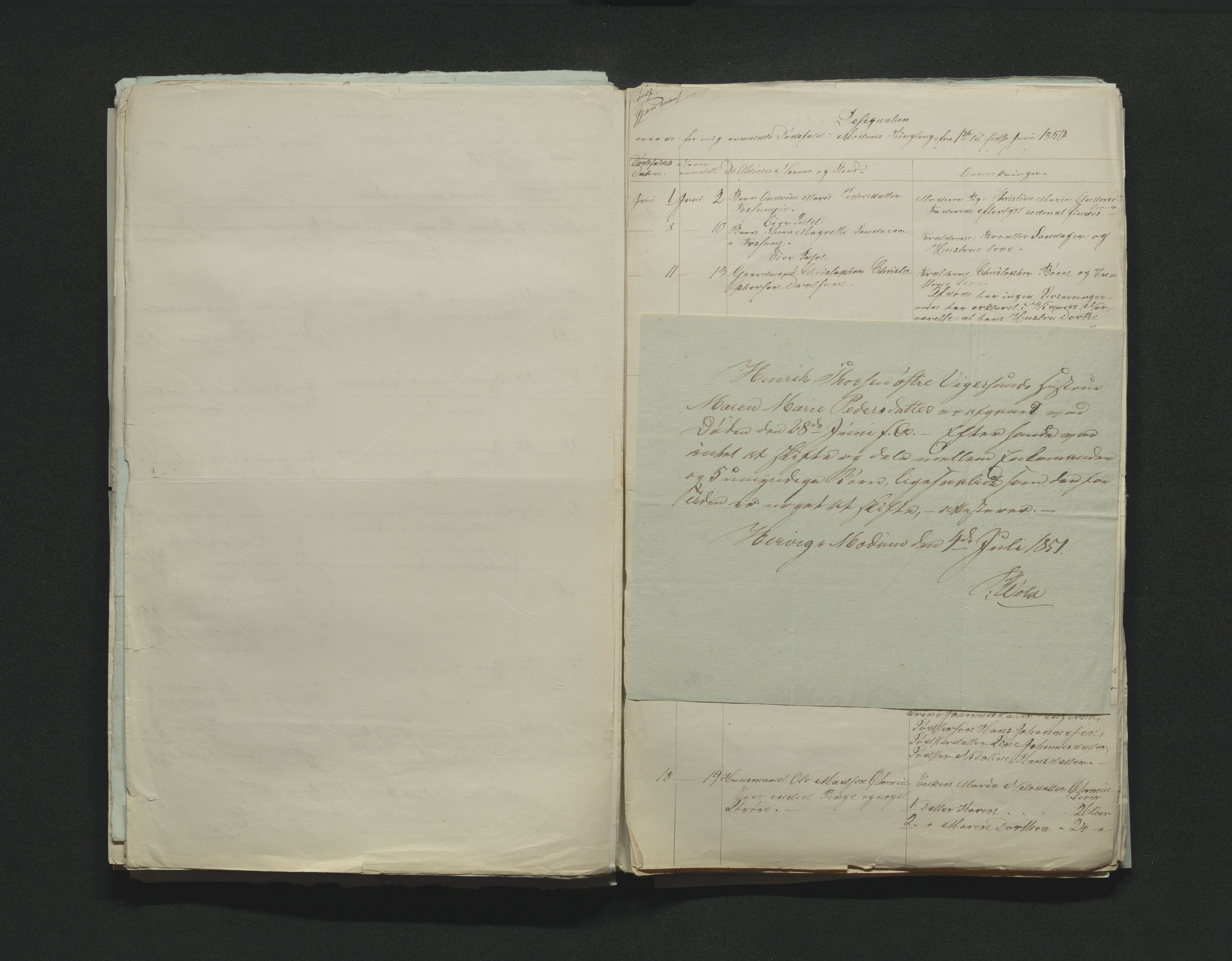 Eiker, Modum og Sigdal sorenskriveri, AV/SAKO-A-123/H/Ha/Hab/L0008: Dødsfallsmeldinger, 1850-1853