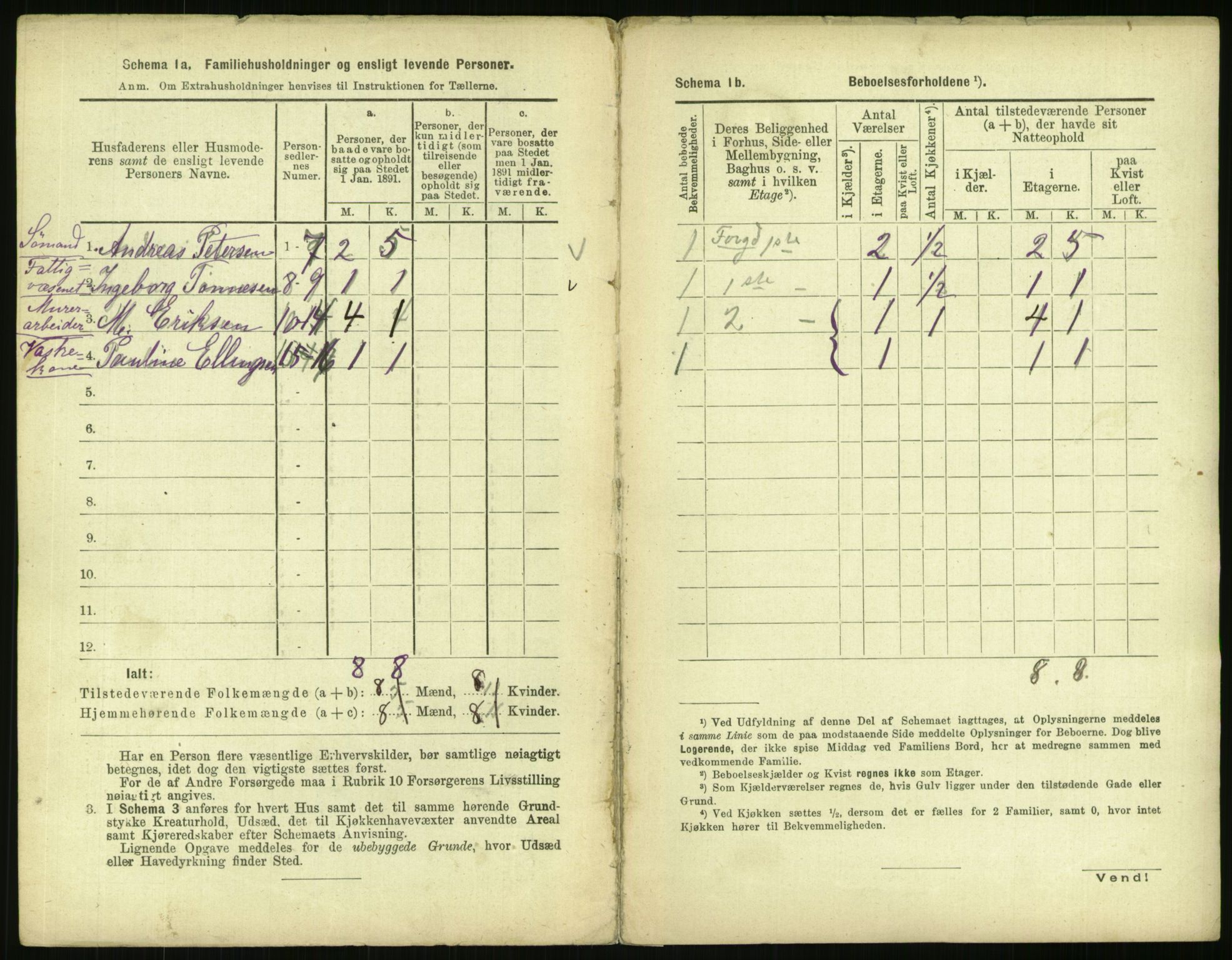 RA, 1891 census for 0301 Kristiania, 1891, p. 73412