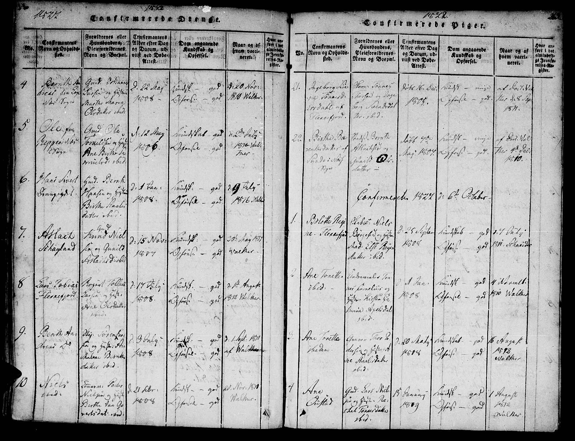 Flekkefjord sokneprestkontor, SAK/1111-0012/F/Fa/Fac/L0002: Parish register (official) no. A 2, 1815-1826, p. 263