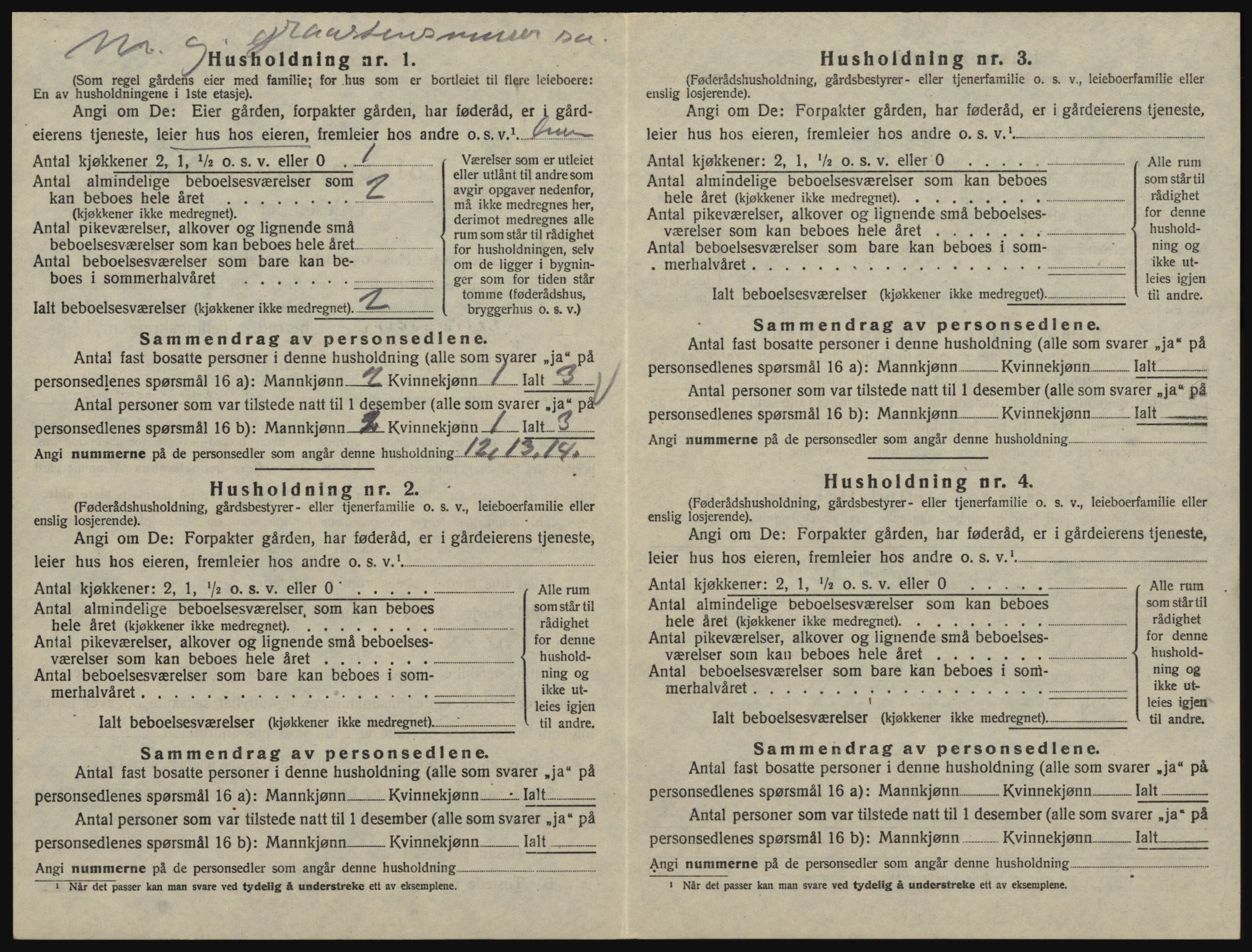 SAO, 1920 census for Glemmen, 1920, p. 1128