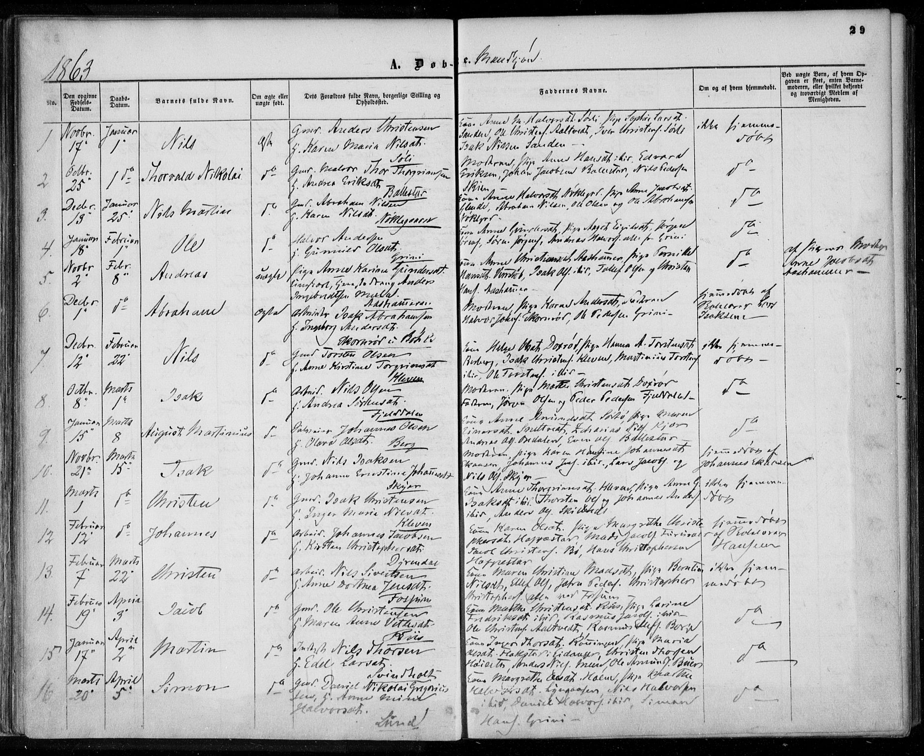 Gjerpen kirkebøker, SAKO/A-265/F/Fa/L0008a: Parish register (official) no. I 8A, 1857-1871, p. 29