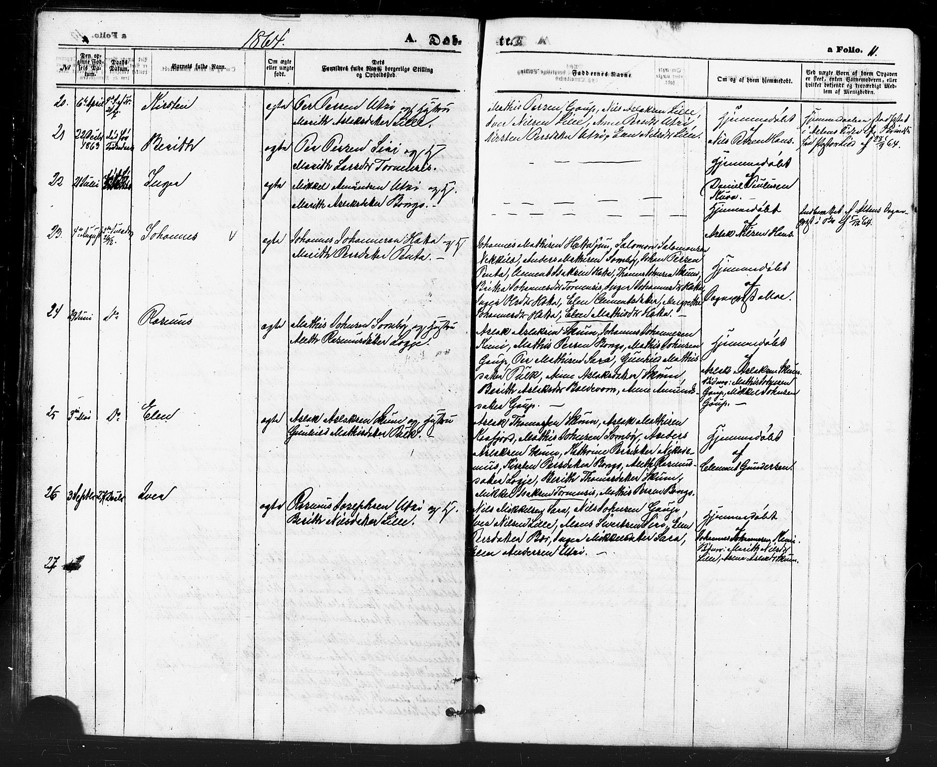 Kautokeino sokneprestembete, SATØ/S-1340/H/Ha/L0003.kirke: Parish register (official) no. 3, 1862-1879, p. 11