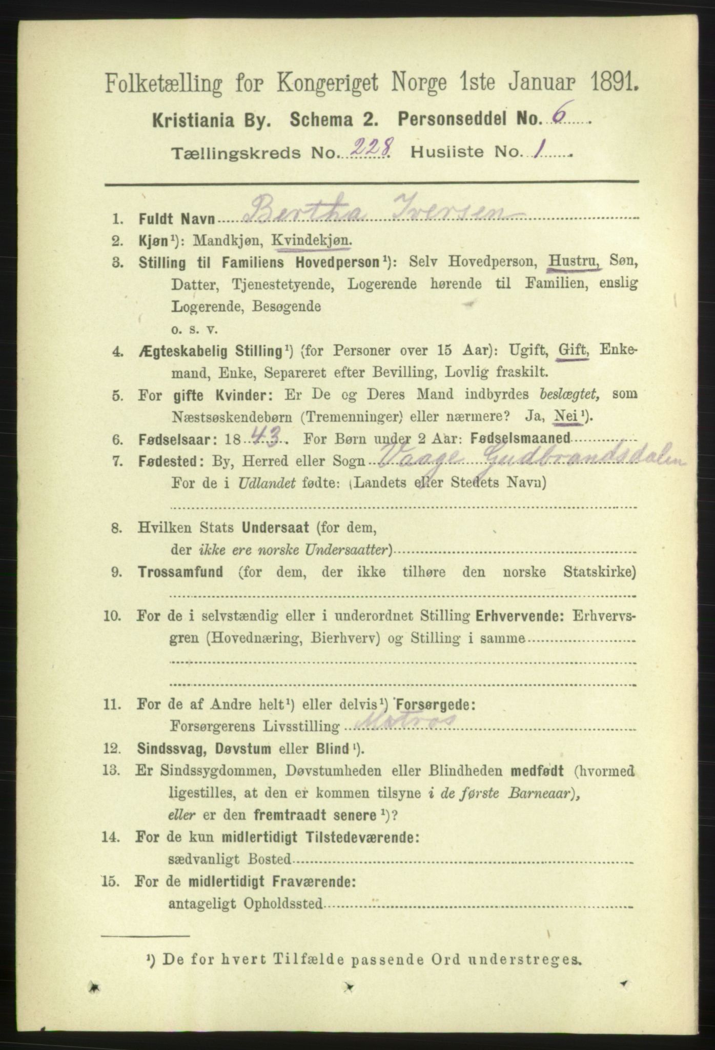 RA, 1891 census for 0301 Kristiania, 1891, p. 139283