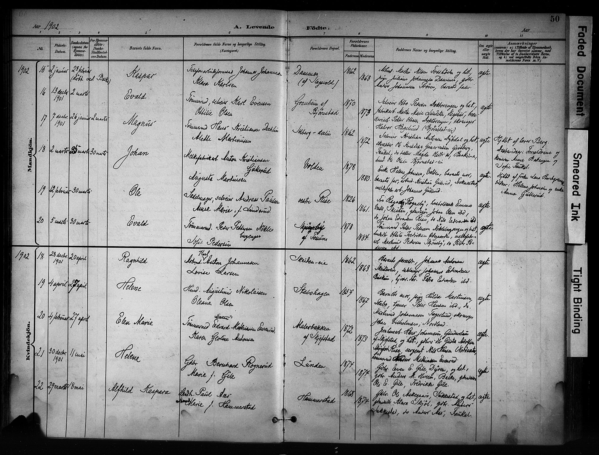 Østre Toten prestekontor, AV/SAH-PREST-104/H/Ha/Haa/L0008: Parish register (official) no. 8, 1897-1909, p. 50