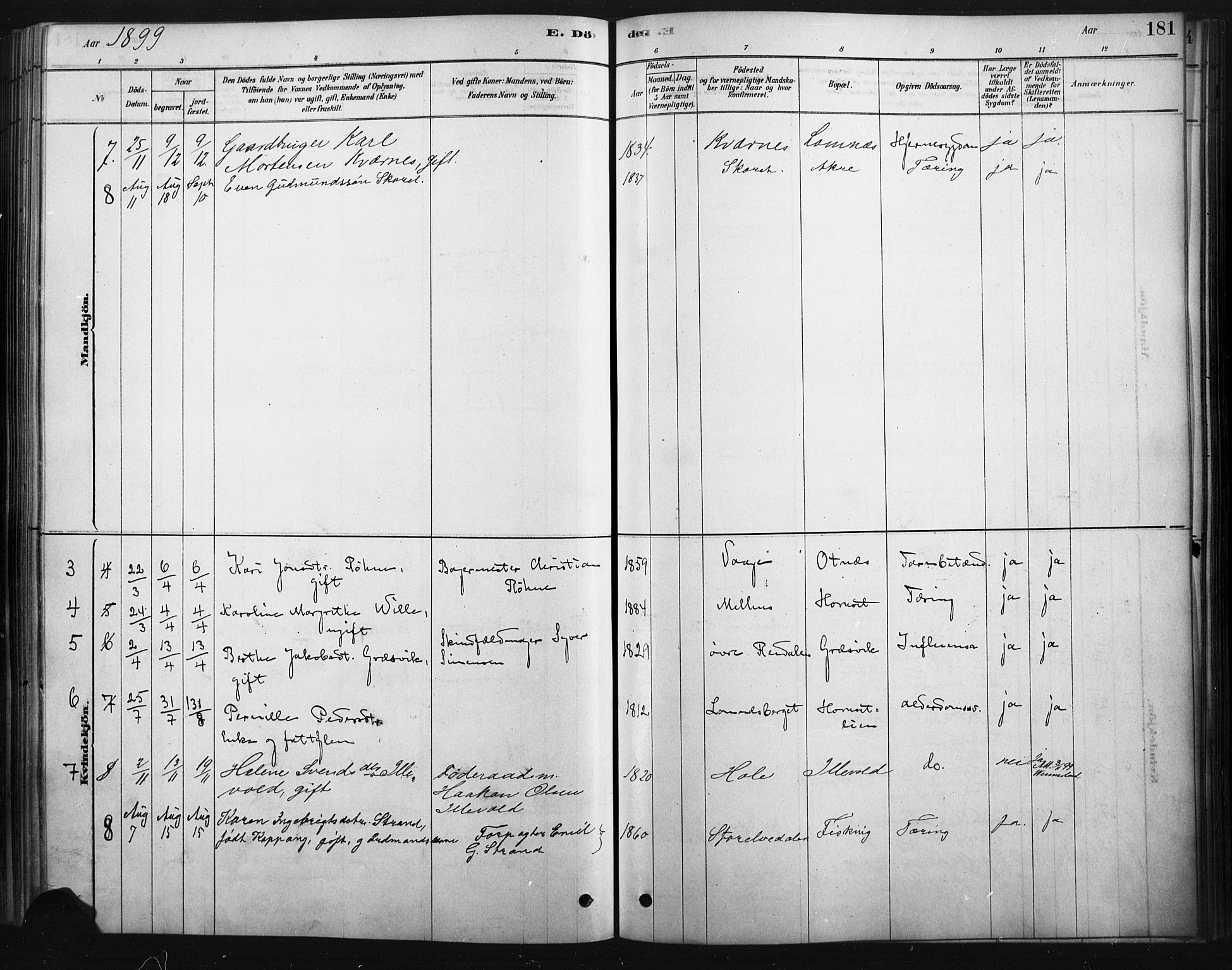 Rendalen prestekontor, AV/SAH-PREST-054/H/Ha/Haa/L0010: Parish register (official) no. 10, 1878-1901, p. 181