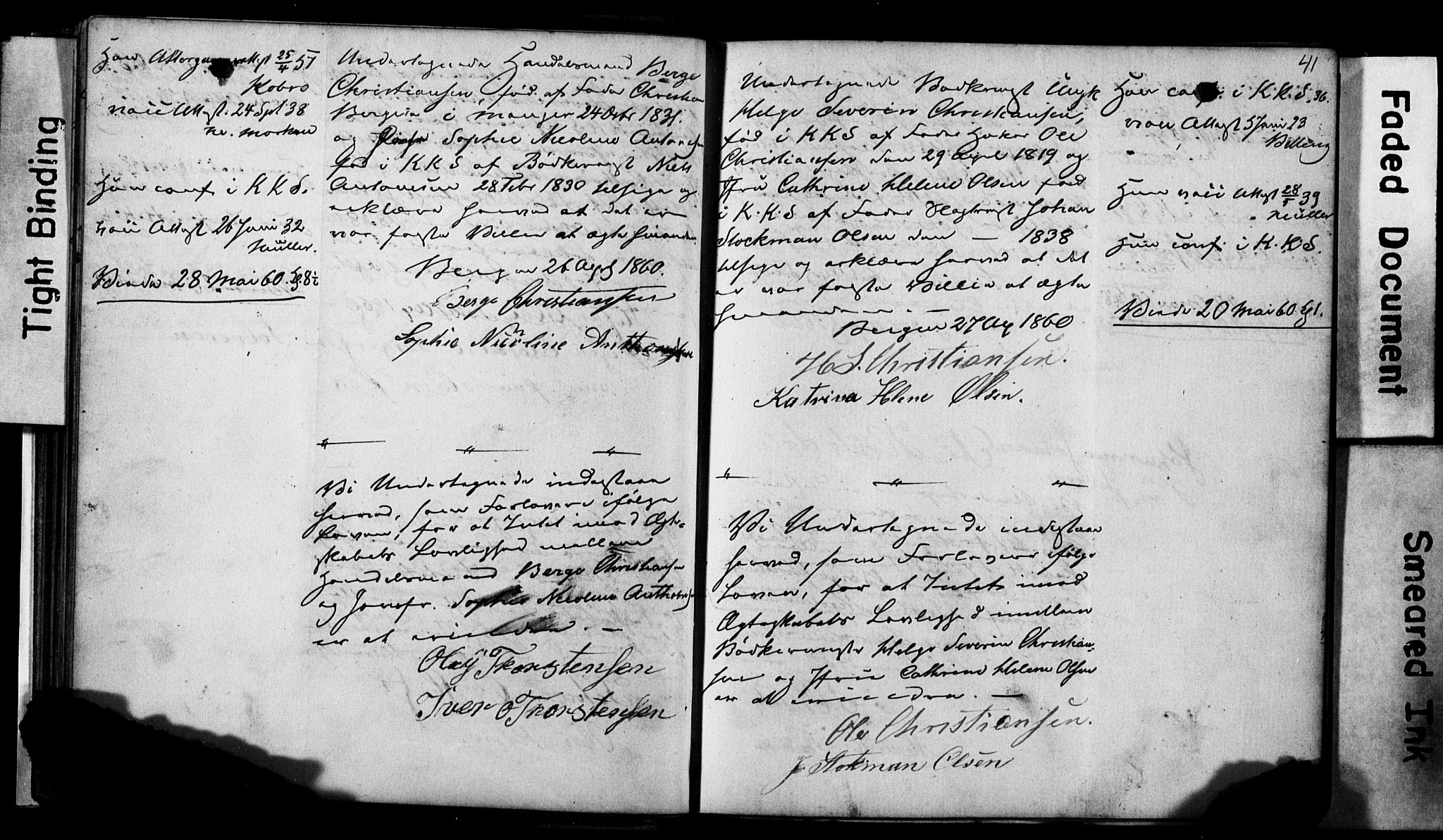 Korskirken sokneprestembete, AV/SAB-A-76101: Best man's statements no. II.5.2, 1859-1865, p. 41