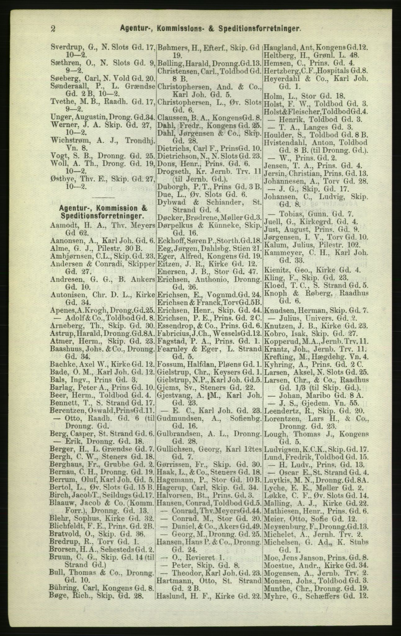 Kristiania/Oslo adressebok, PUBL/-, 1882, p. 2