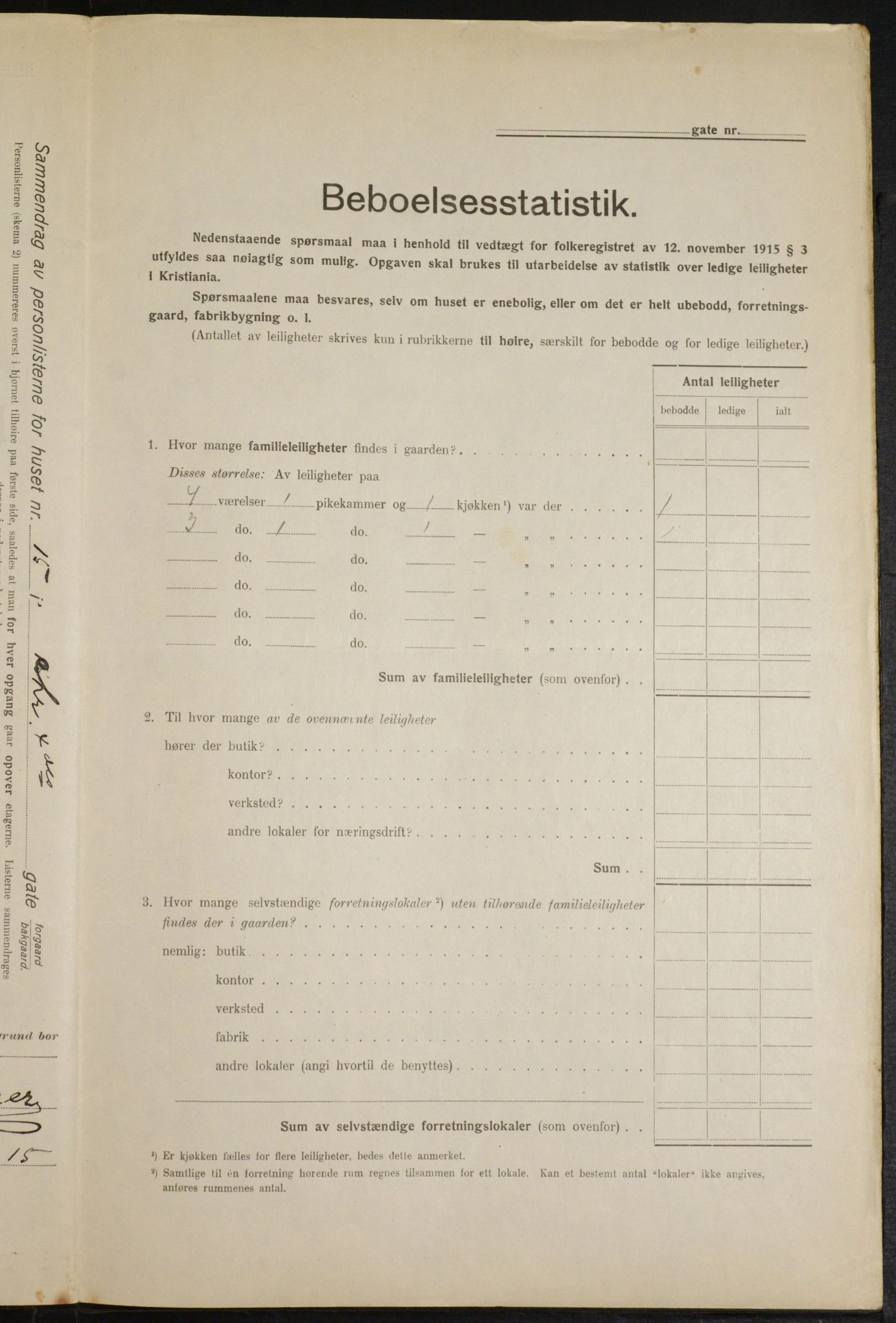 OBA, Municipal Census 1916 for Kristiania, 1916, p. 55372