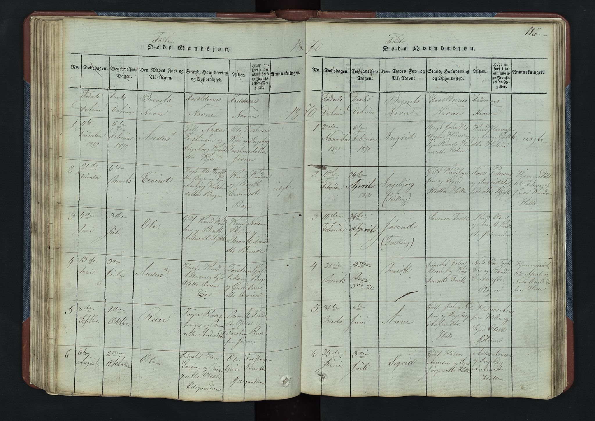 Vang prestekontor, Valdres, AV/SAH-PREST-140/H/Hb/L0003: Parish register (copy) no. 3, 1814-1892, p. 116