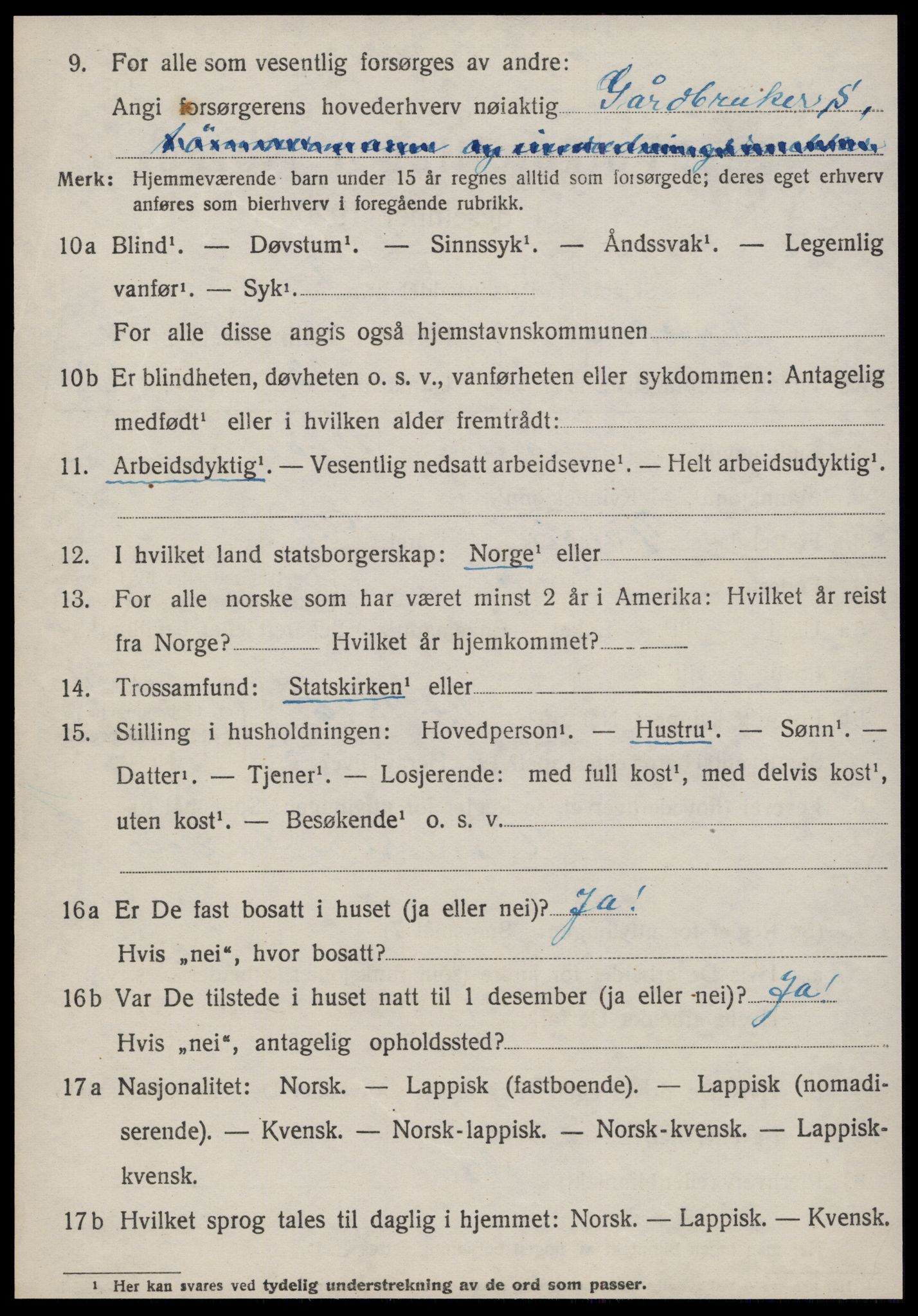 SAT, 1920 census for Orkdal, 1920, p. 6879