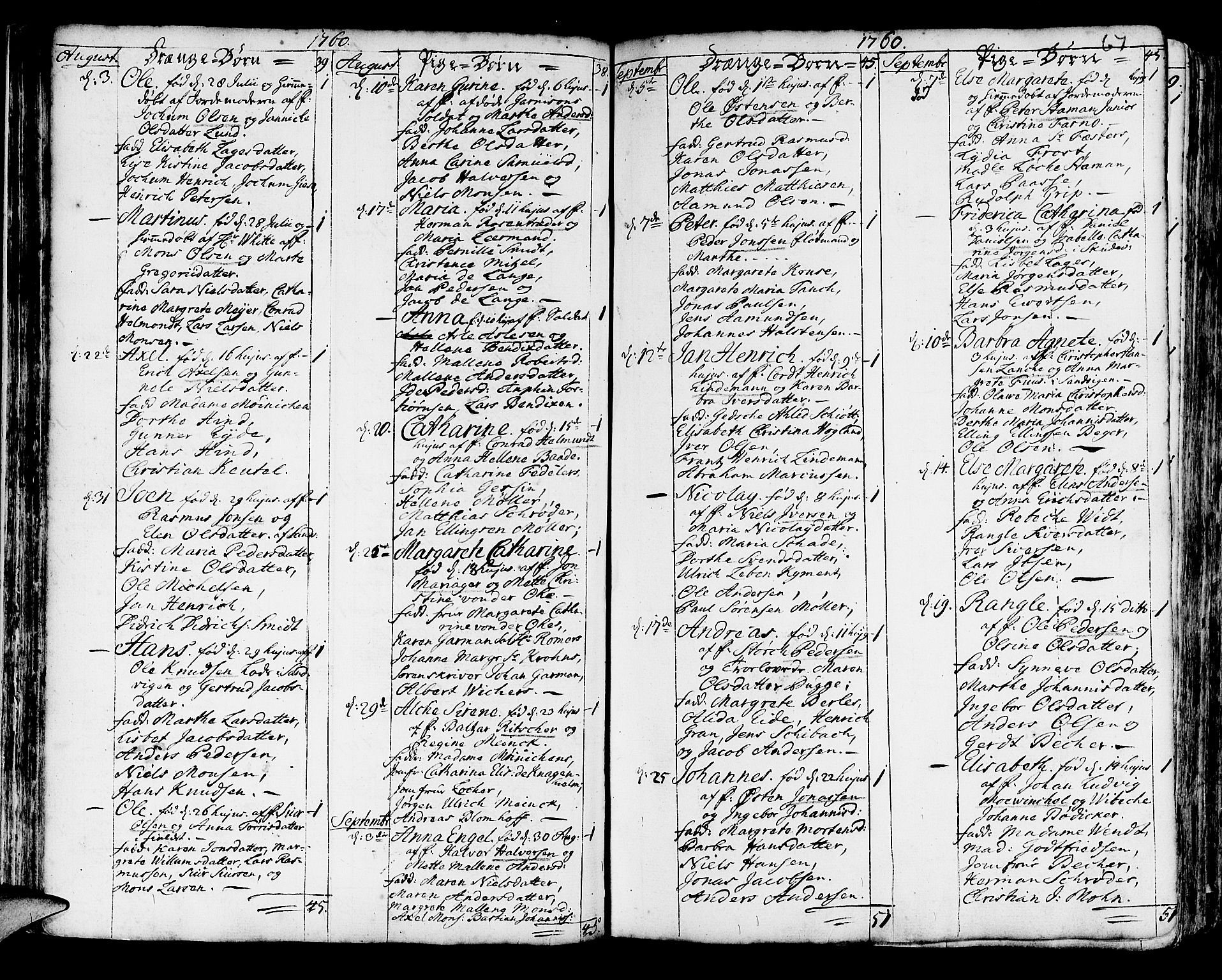 Korskirken sokneprestembete, AV/SAB-A-76101/H/Haa/L0005: Parish register (official) no. A 5, 1751-1789, p. 67