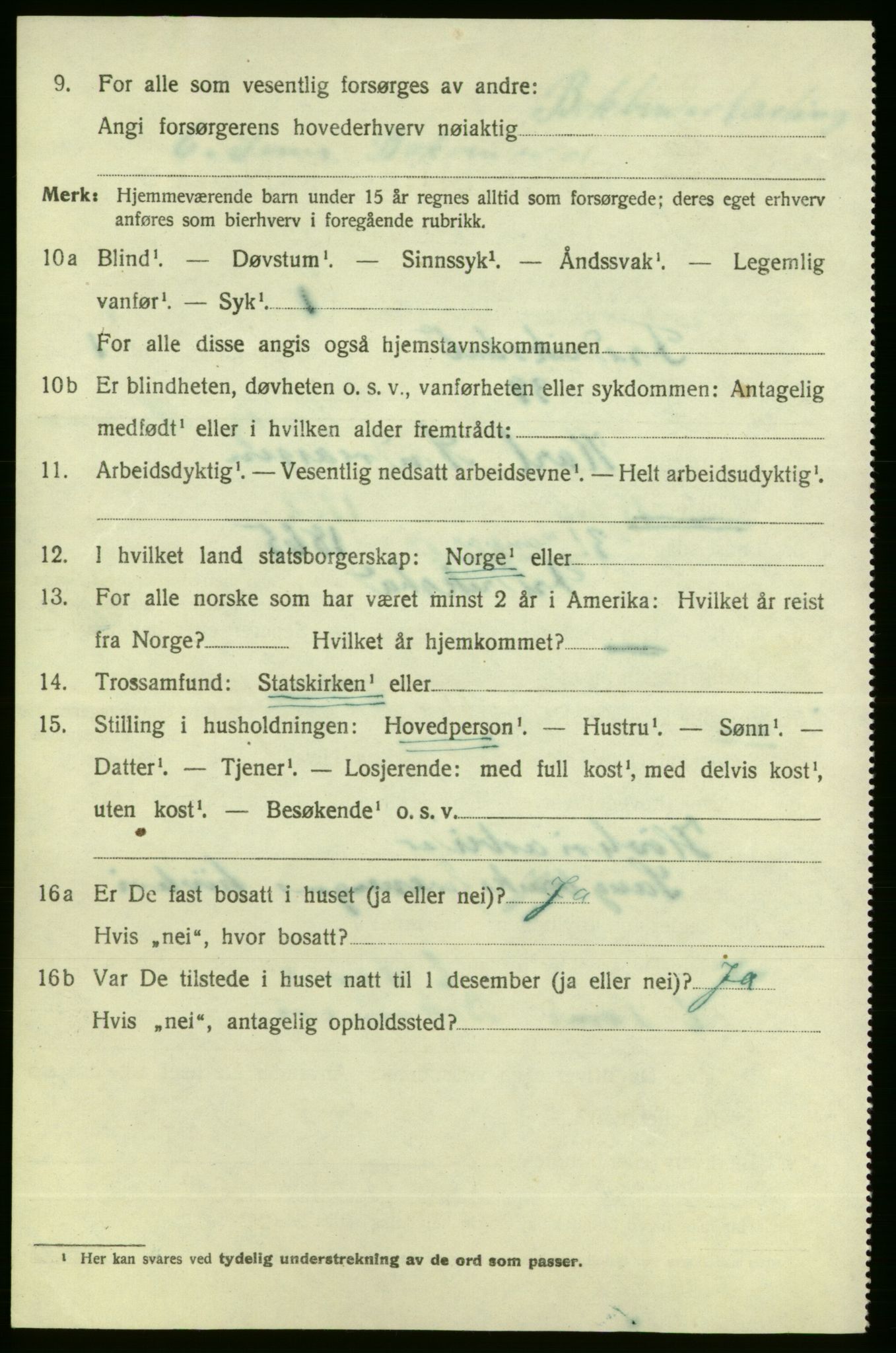 SAO, 1920 census for Fredrikshald, 1920, p. 8846