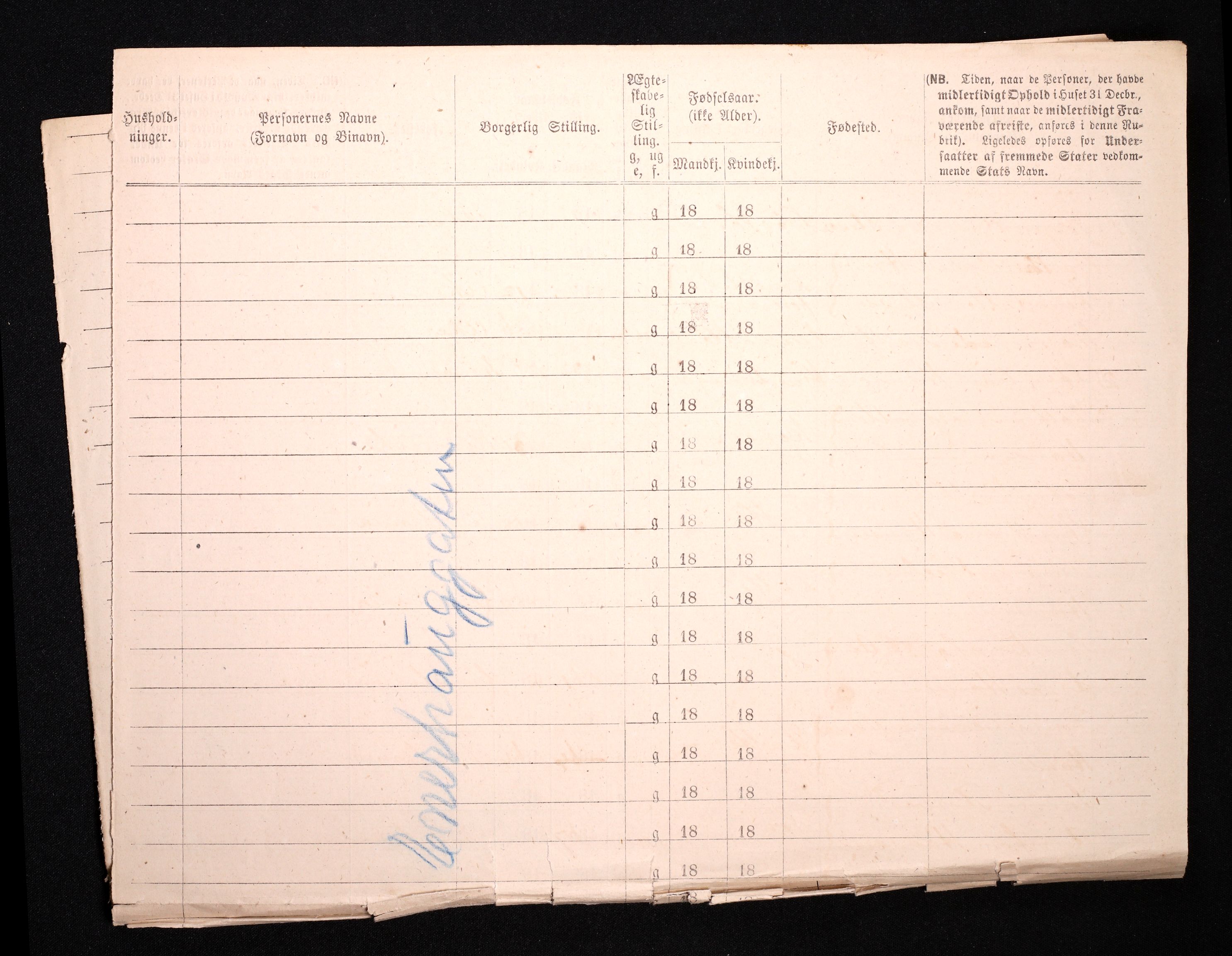 RA, 1870 census for 0301 Kristiania, 1870, p. 812