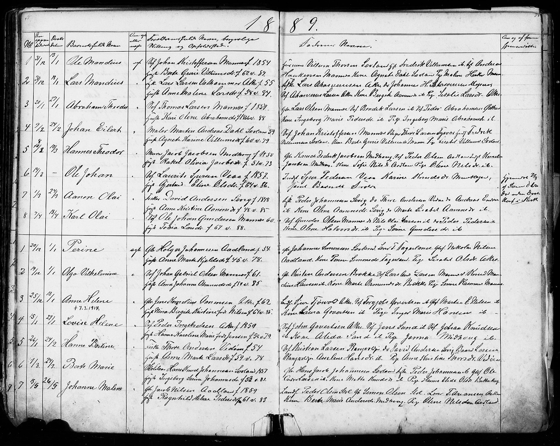 Kopervik sokneprestkontor, AV/SAST-A-101850/H/Ha/Hab/L0002: Parish register (copy) no. B 2, 1881-1905, p. 38