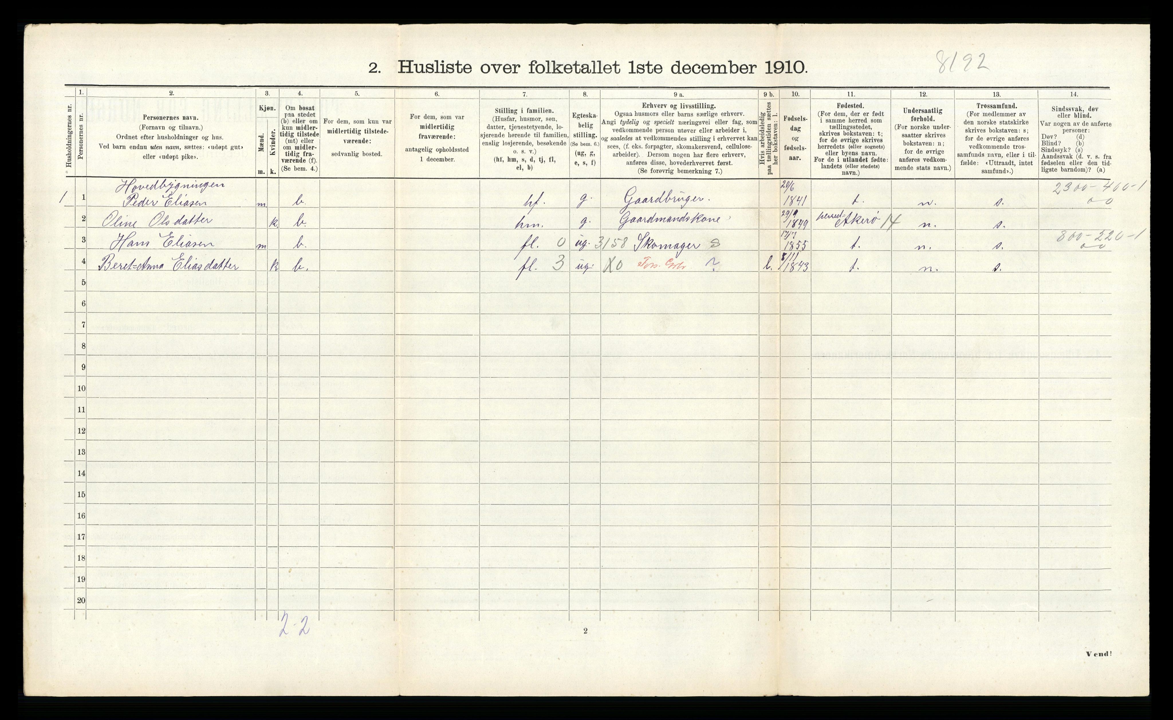 RA, 1910 census for Fræna, 1910, p. 1013