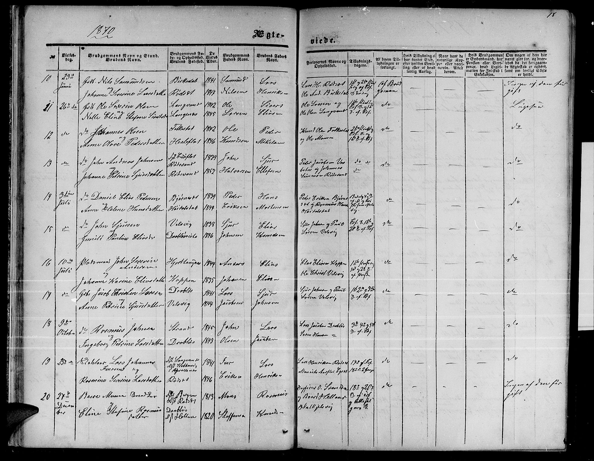 Ministerialprotokoller, klokkerbøker og fødselsregistre - Møre og Romsdal, AV/SAT-A-1454/511/L0157: Parish register (copy) no. 511C03, 1864-1884, p. 18