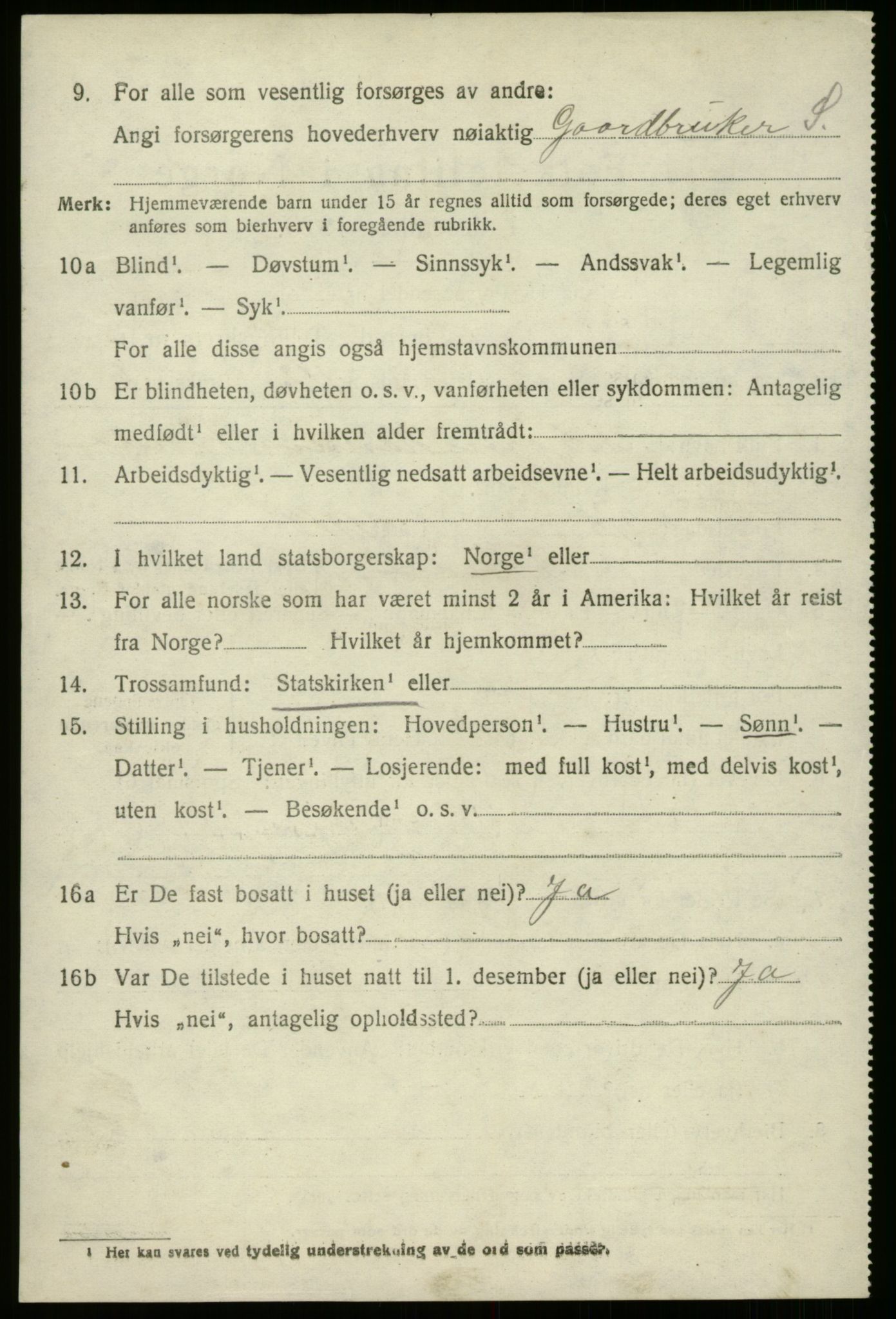 SAB, 1920 census for Breim, 1920, p. 4450