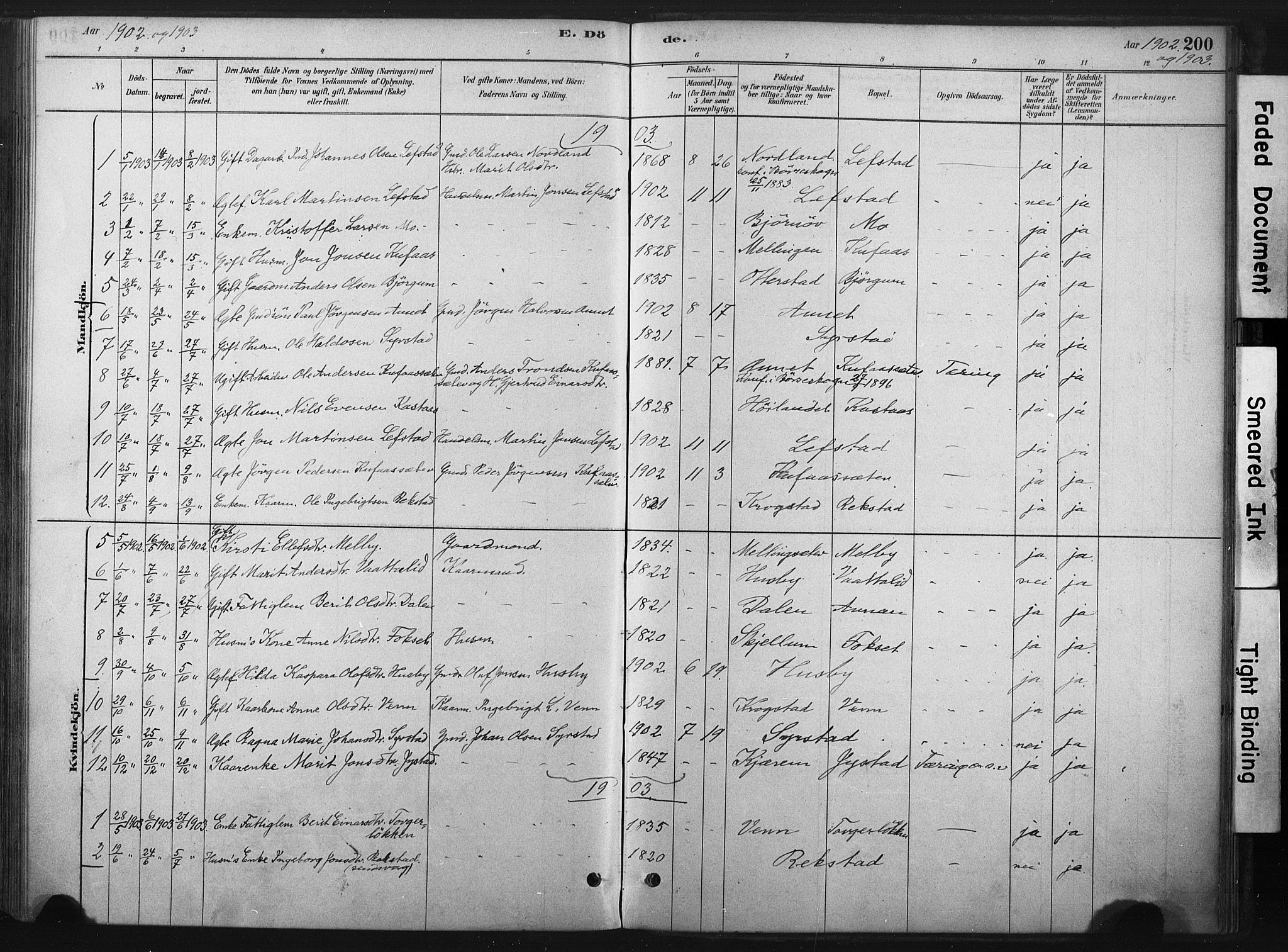 Ministerialprotokoller, klokkerbøker og fødselsregistre - Sør-Trøndelag, AV/SAT-A-1456/667/L0795: Parish register (official) no. 667A03, 1879-1907, p. 200