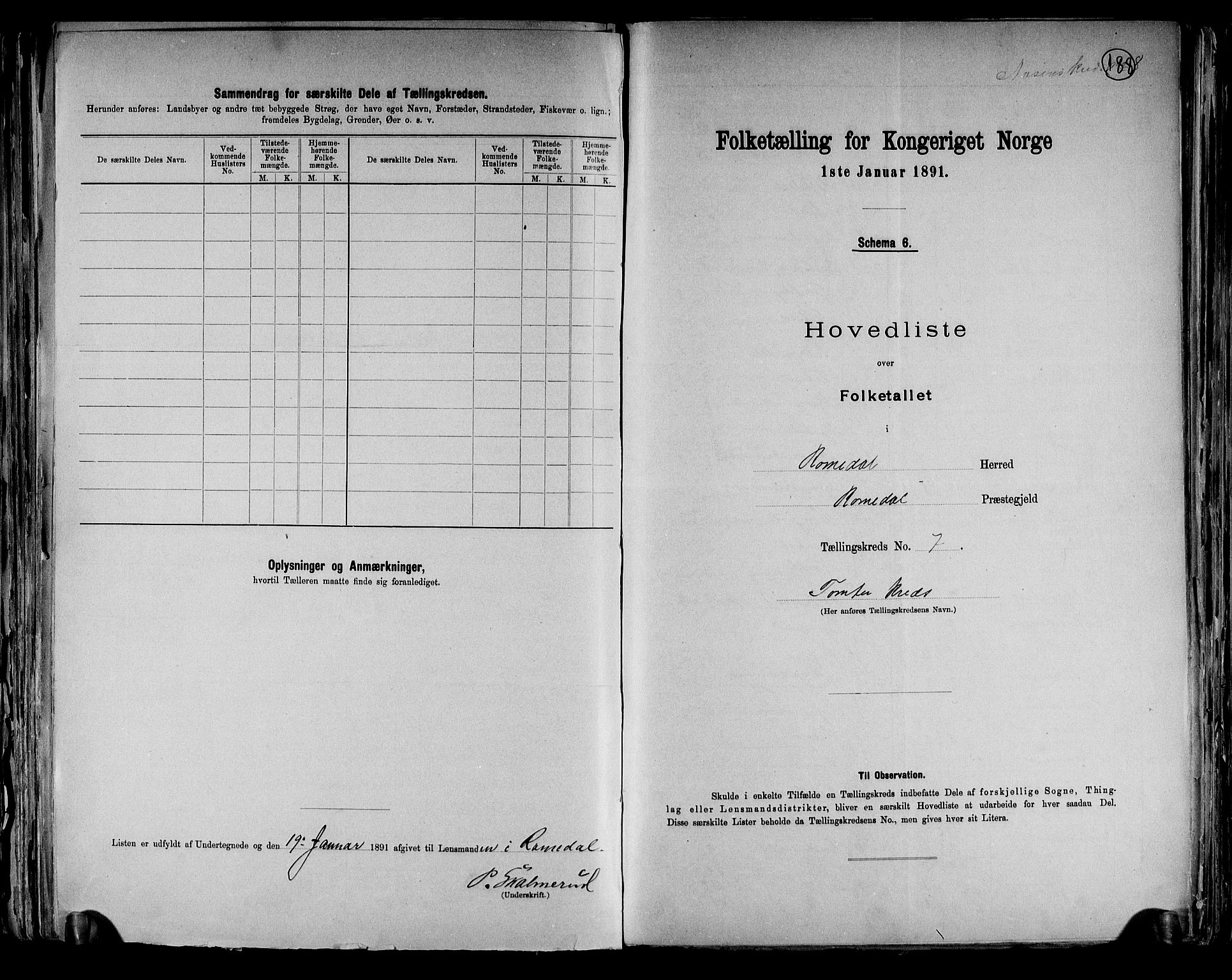 RA, 1891 census for 0416 Romedal, 1891, p. 17