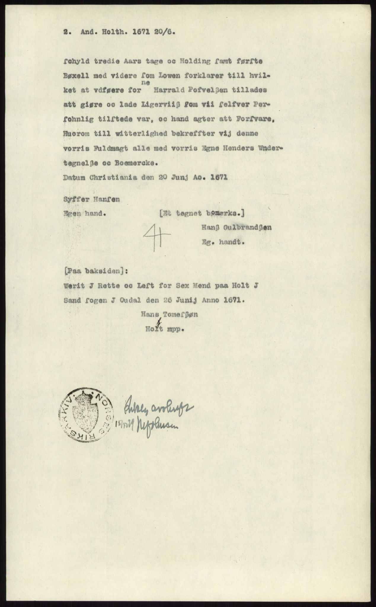 Samlinger til kildeutgivelse, Diplomavskriftsamlingen, AV/RA-EA-4053/H/Ha, p. 1450