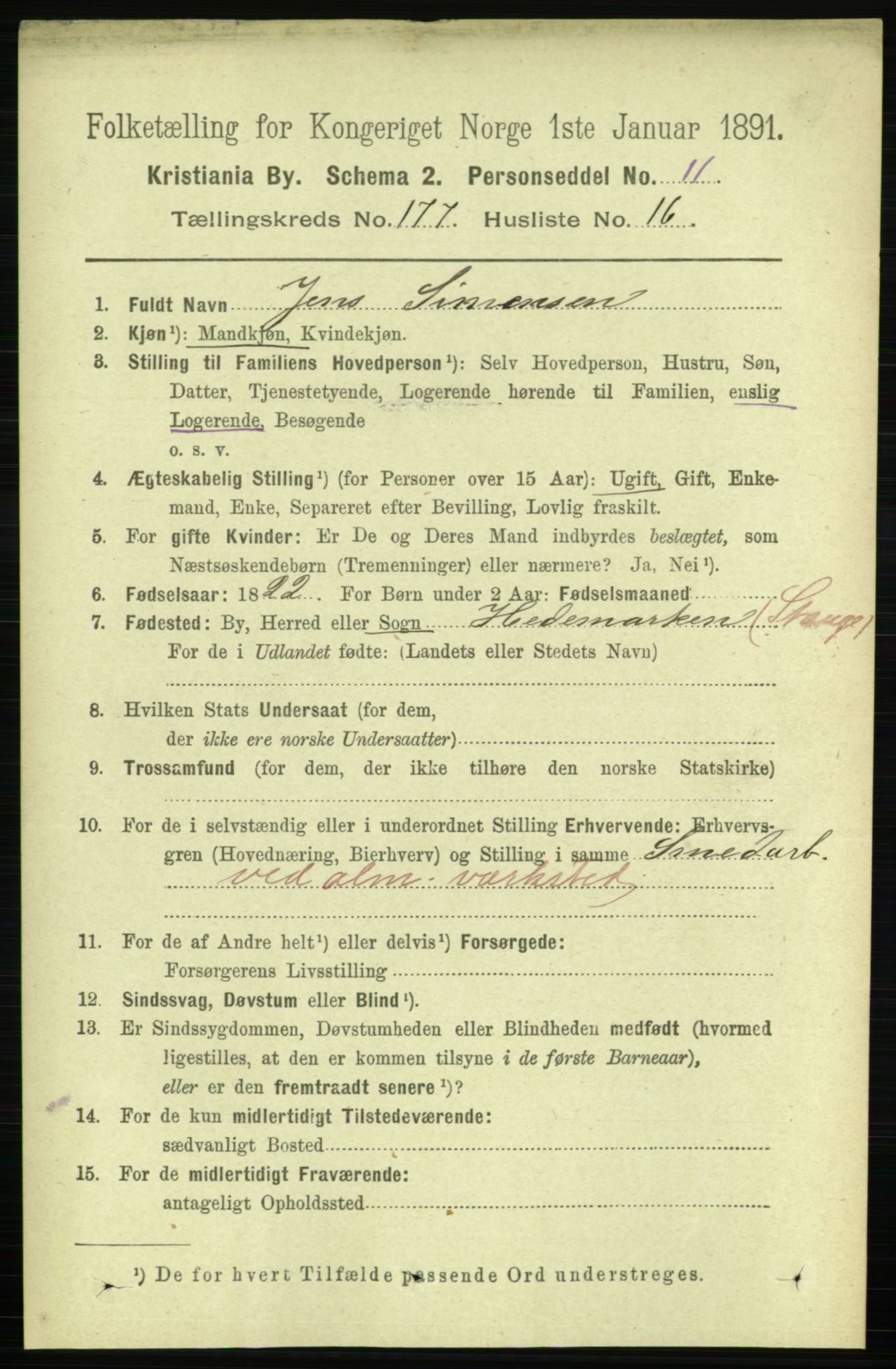RA, 1891 census for 0301 Kristiania, 1891, p. 106767
