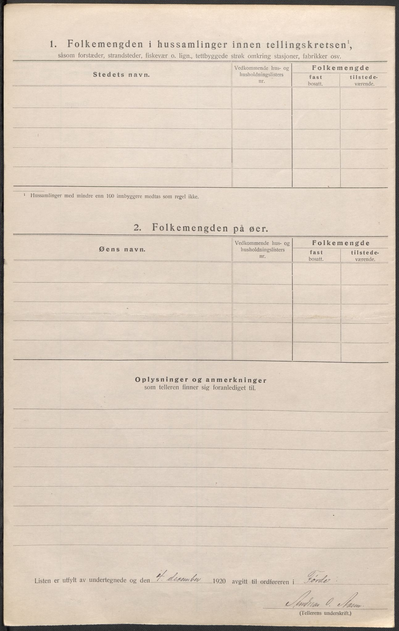 SAB, 1920 census for Førde, 1920, p. 28