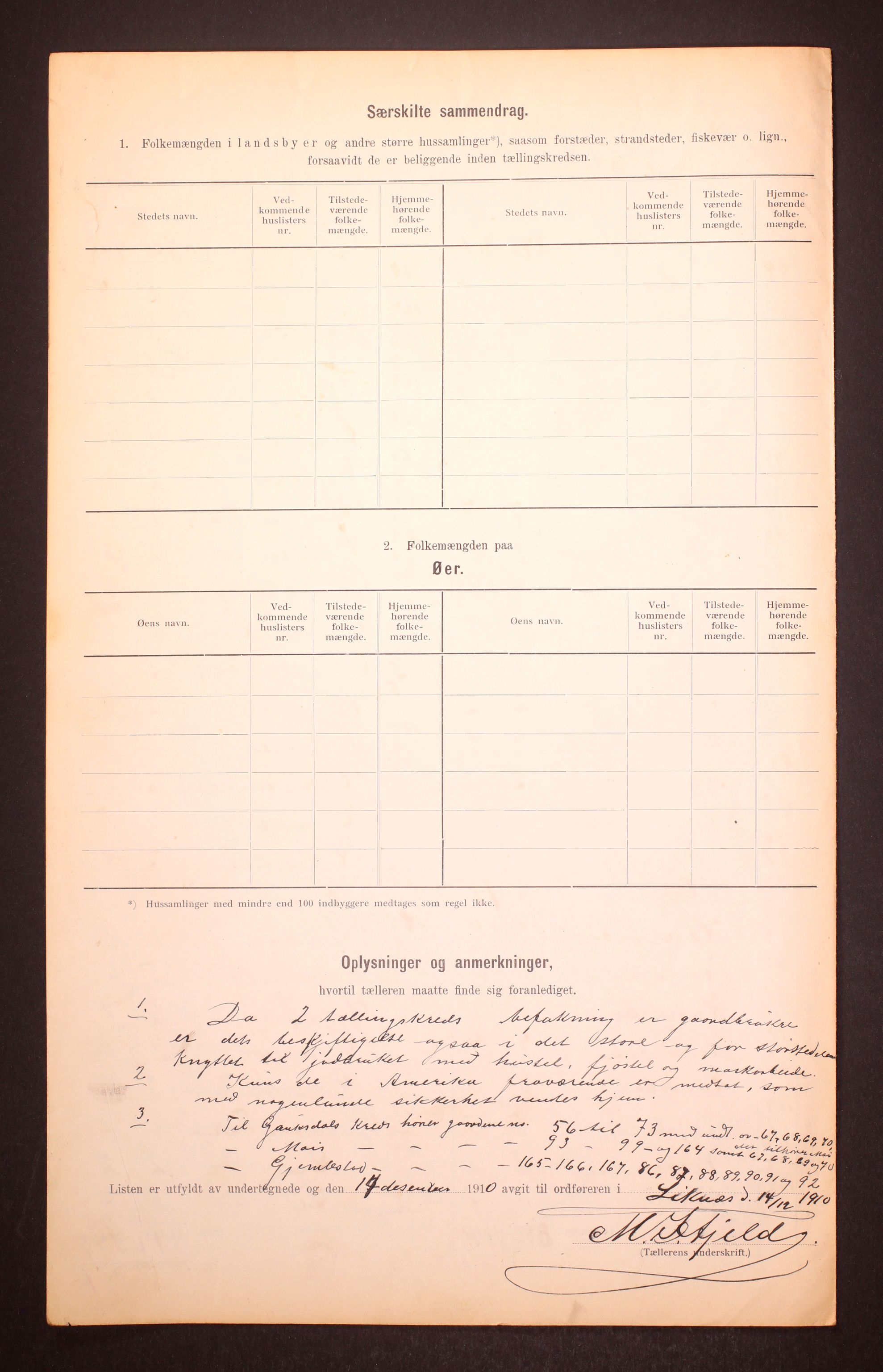 RA, 1910 census for Liknes, 1910, p. 9