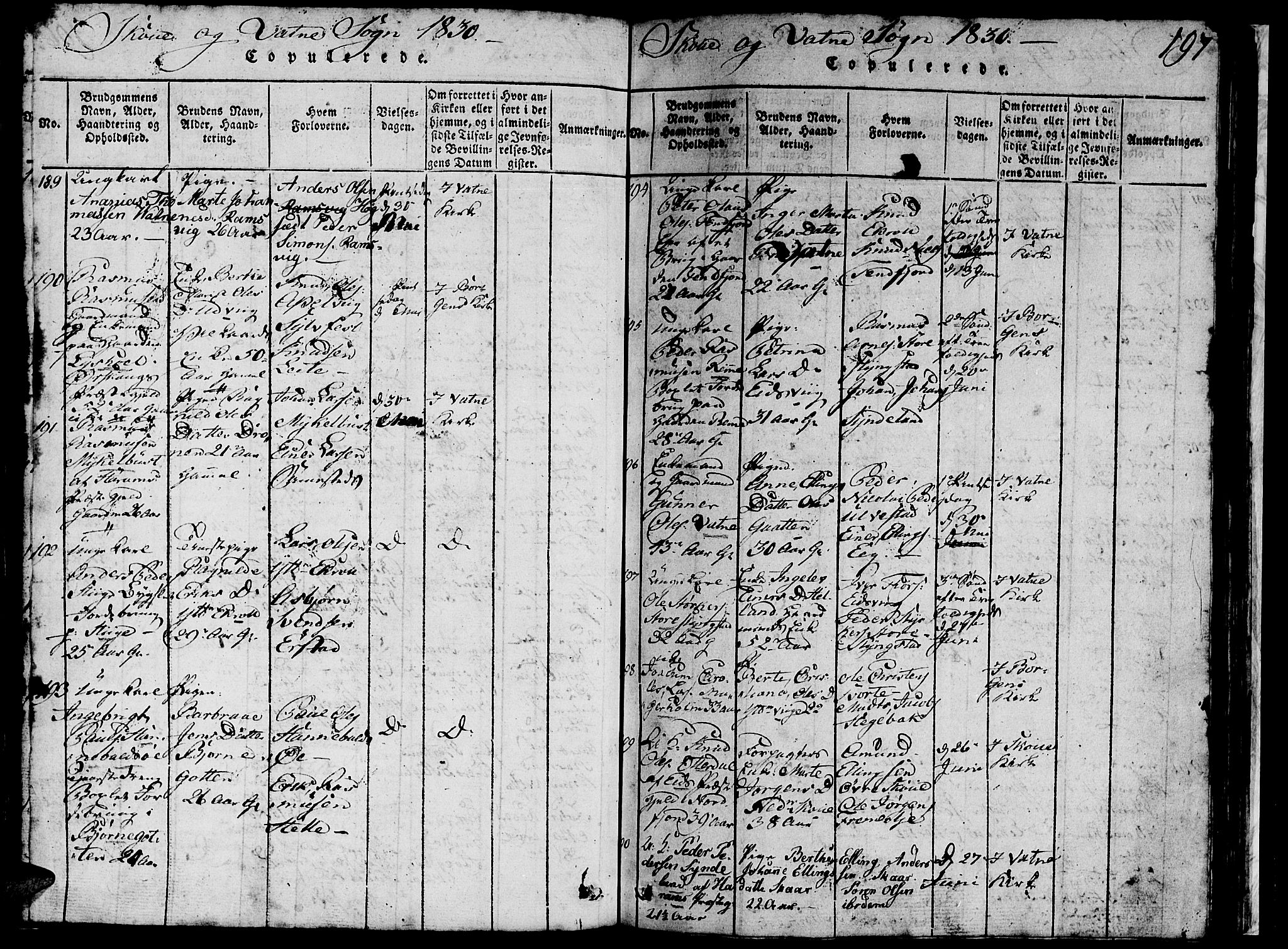 Ministerialprotokoller, klokkerbøker og fødselsregistre - Møre og Romsdal, AV/SAT-A-1454/524/L0360: Parish register (copy) no. 524C01, 1816-1830, p. 197