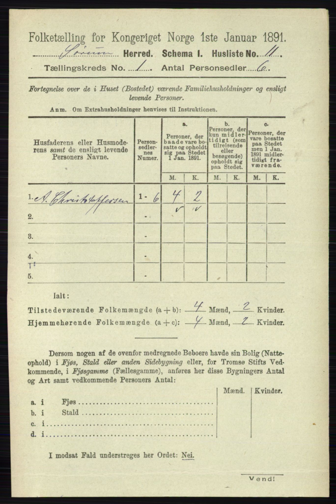 RA, 1891 census for 0226 Sørum, 1891, p. 30