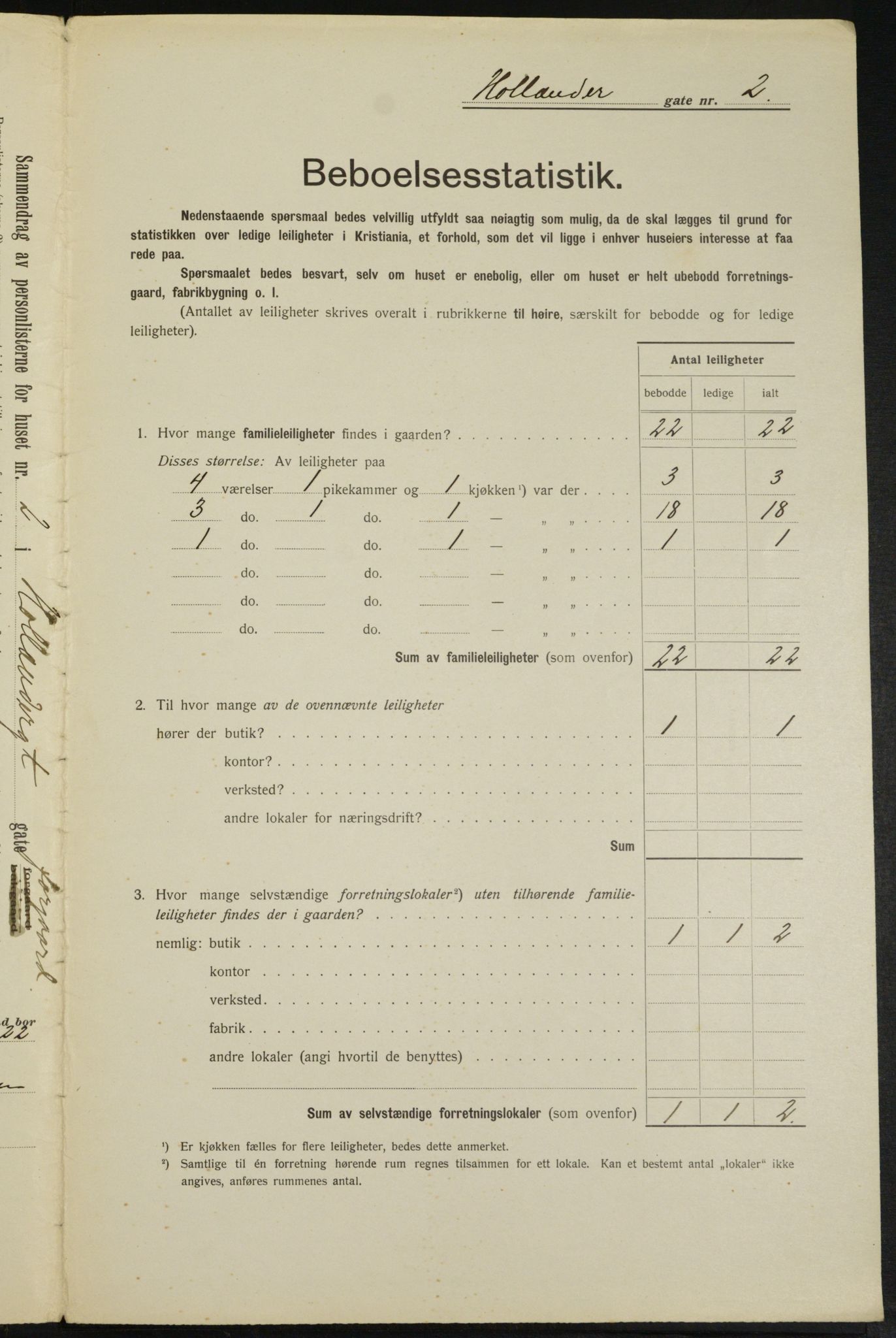 OBA, Municipal Census 1913 for Kristiania, 1913, p. 40451