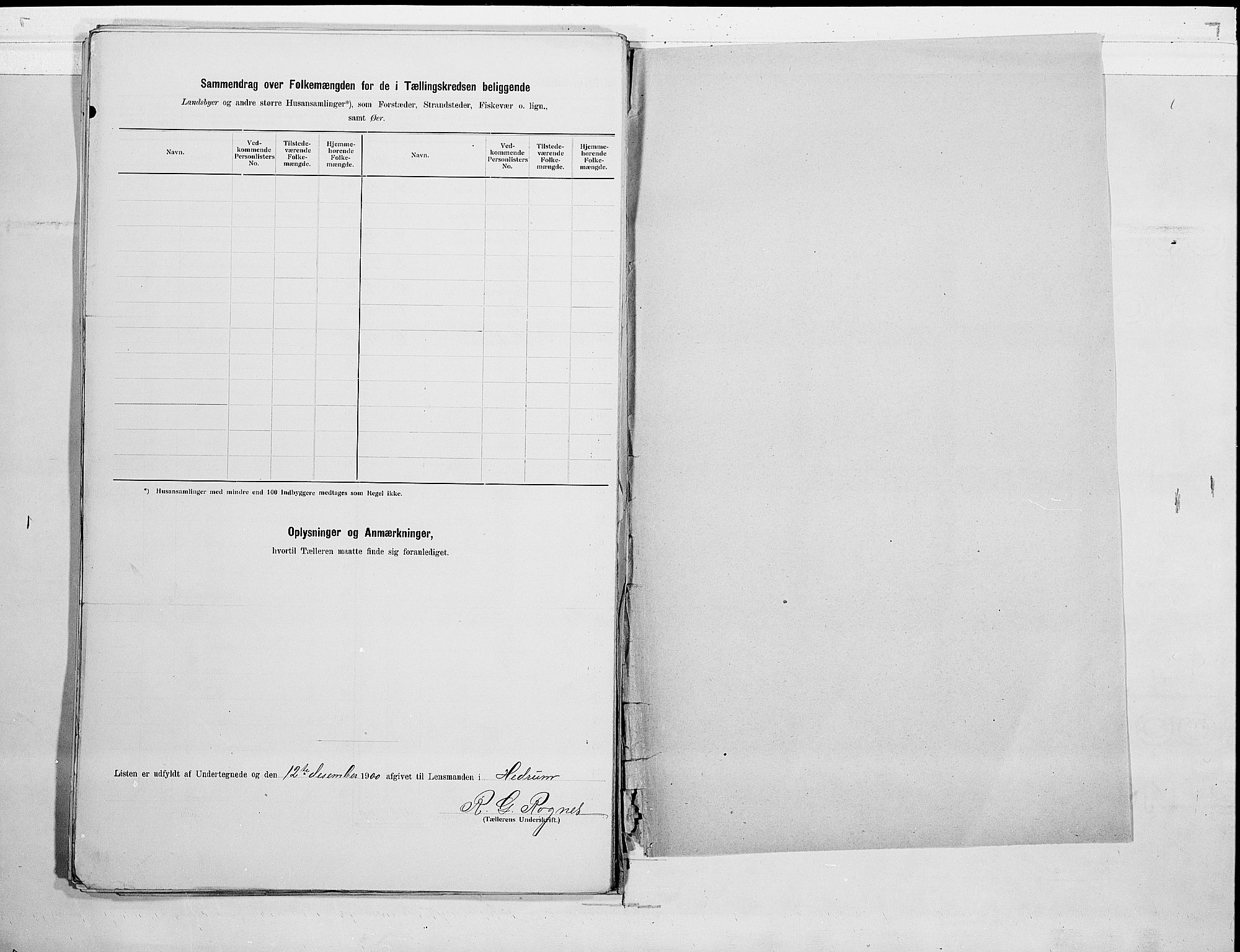 RA, 1900 census for Hedrum, 1900, p. 34