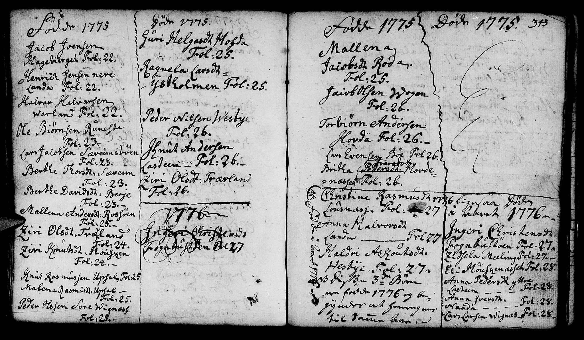 Finnøy sokneprestkontor, SAST/A-101825/H/Ha/Haa/L0005: Parish register (official) no. A 5, 1773-1816, p. 343