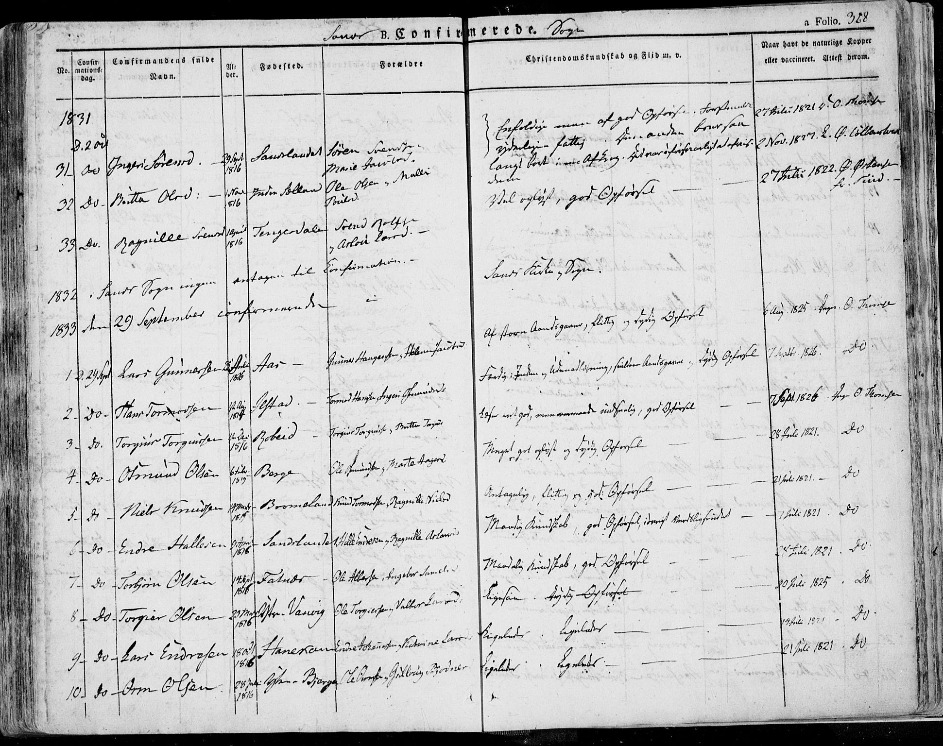 Jelsa sokneprestkontor, SAST/A-101842/01/IV: Parish register (official) no. A 6.1, 1828-1853, p. 368