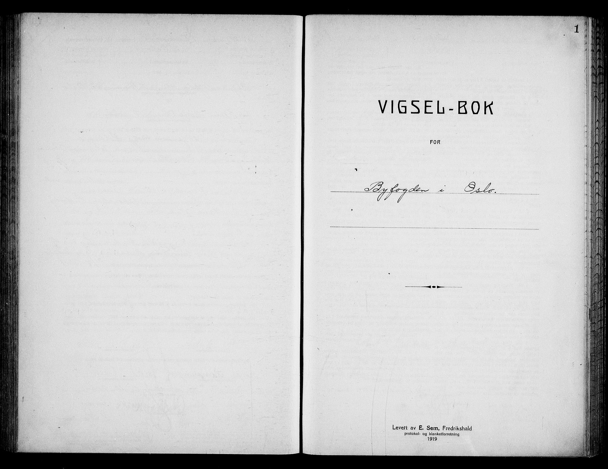 Oslo byfogd avd. I, SAO/A-10220/L/Lb/Lbb/L0019: Notarialprotokoll, rekke II: Vigsler, 1928-1929, p. 1a