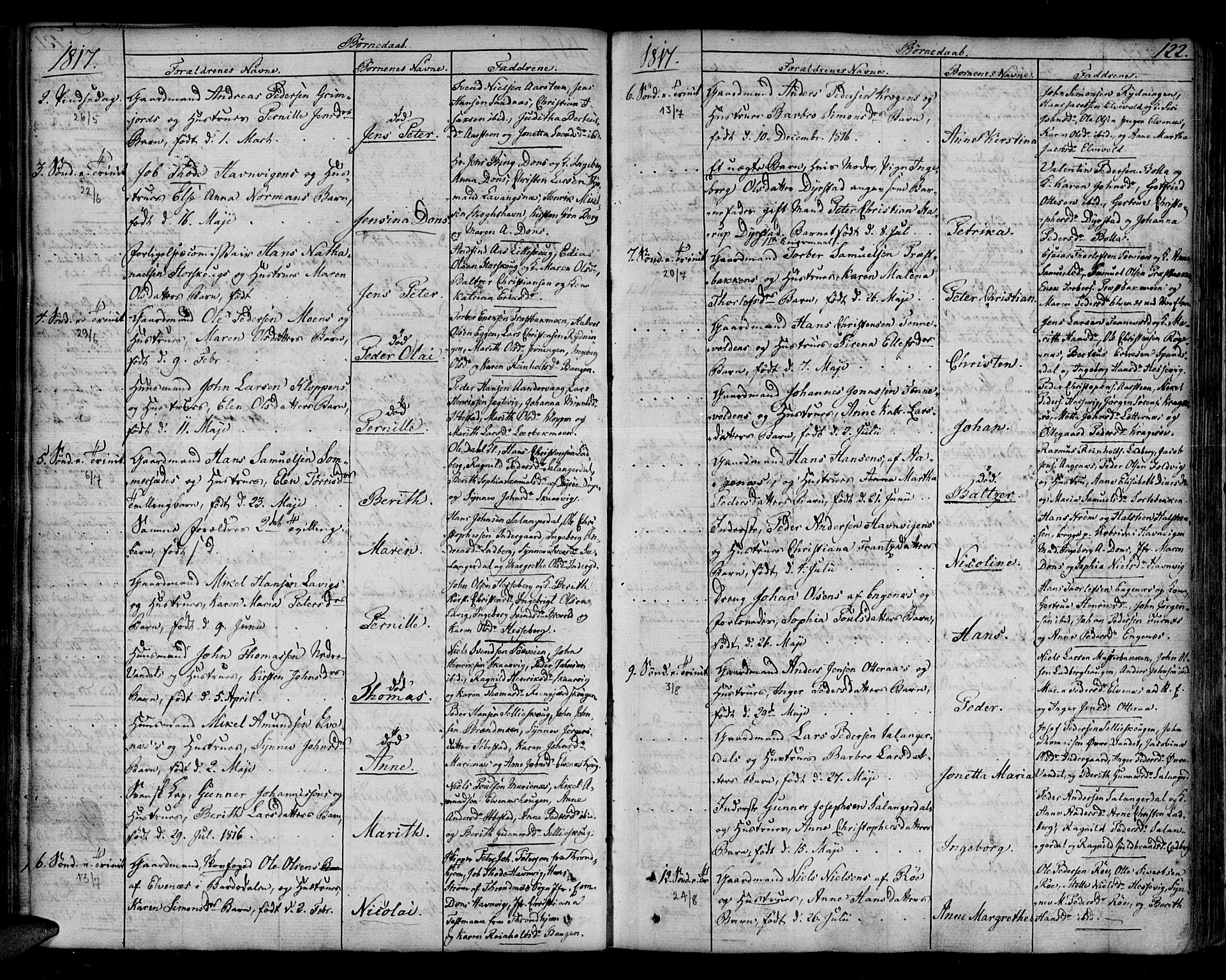 Ibestad sokneprestembete, AV/SATØ-S-0077/H/Ha/Haa/L0004kirke: Parish register (official) no. 4, 1801-1824, p. 122