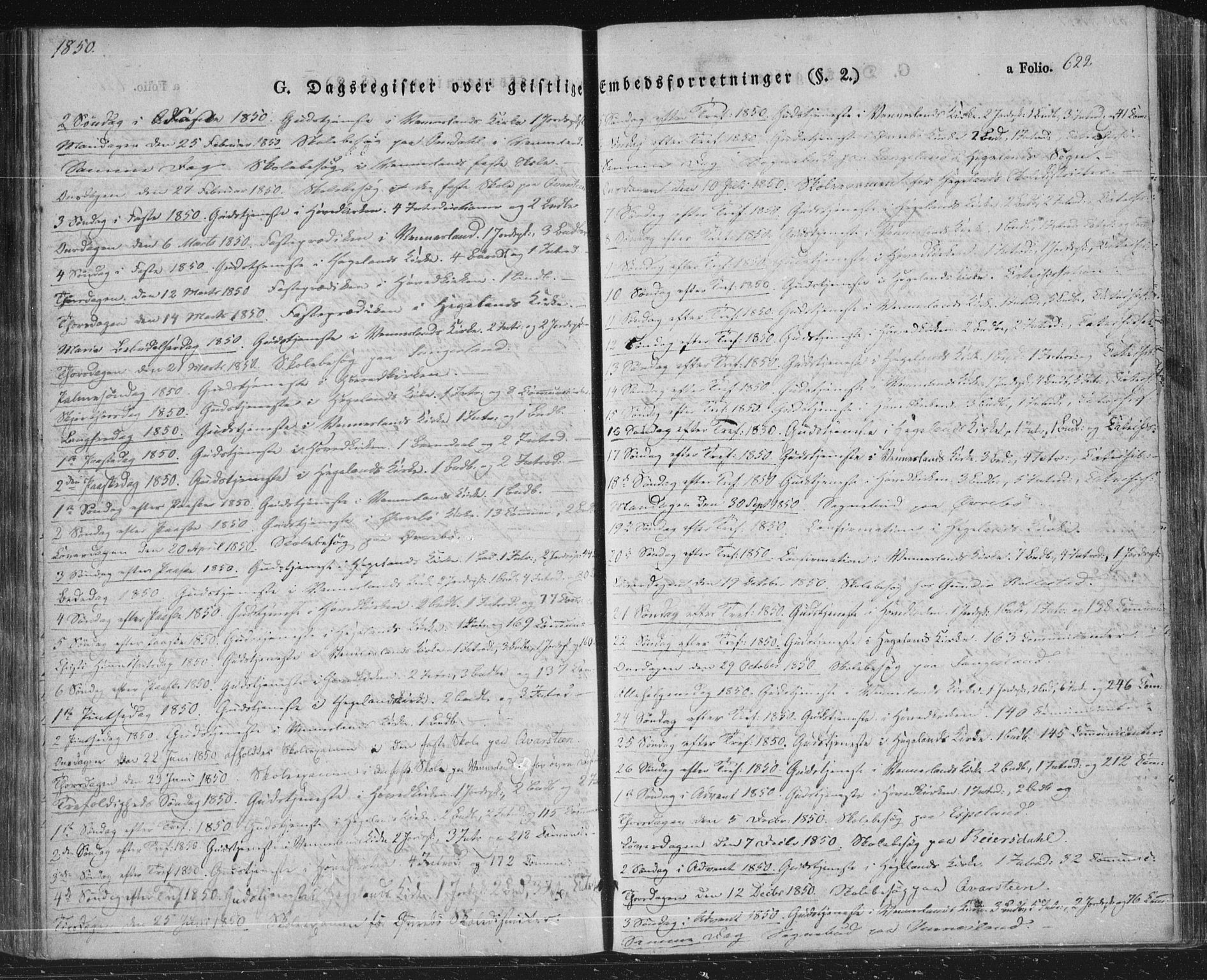 Vennesla sokneprestkontor, AV/SAK-1111-0045/Fa/Fac/L0004: Parish register (official) no. A 4, 1834-1855, p. 622