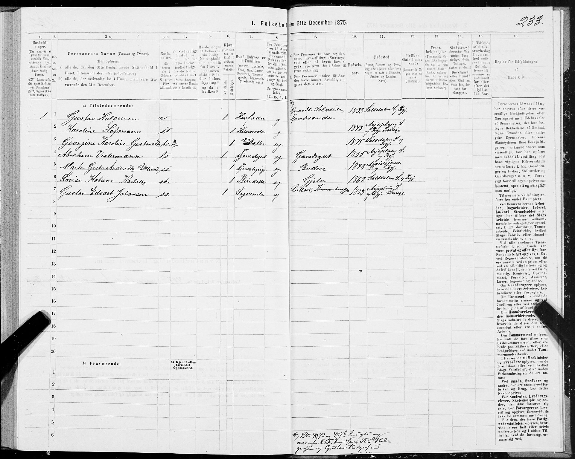 SAT, 1875 census for 1840P Saltdal, 1875, p. 2233