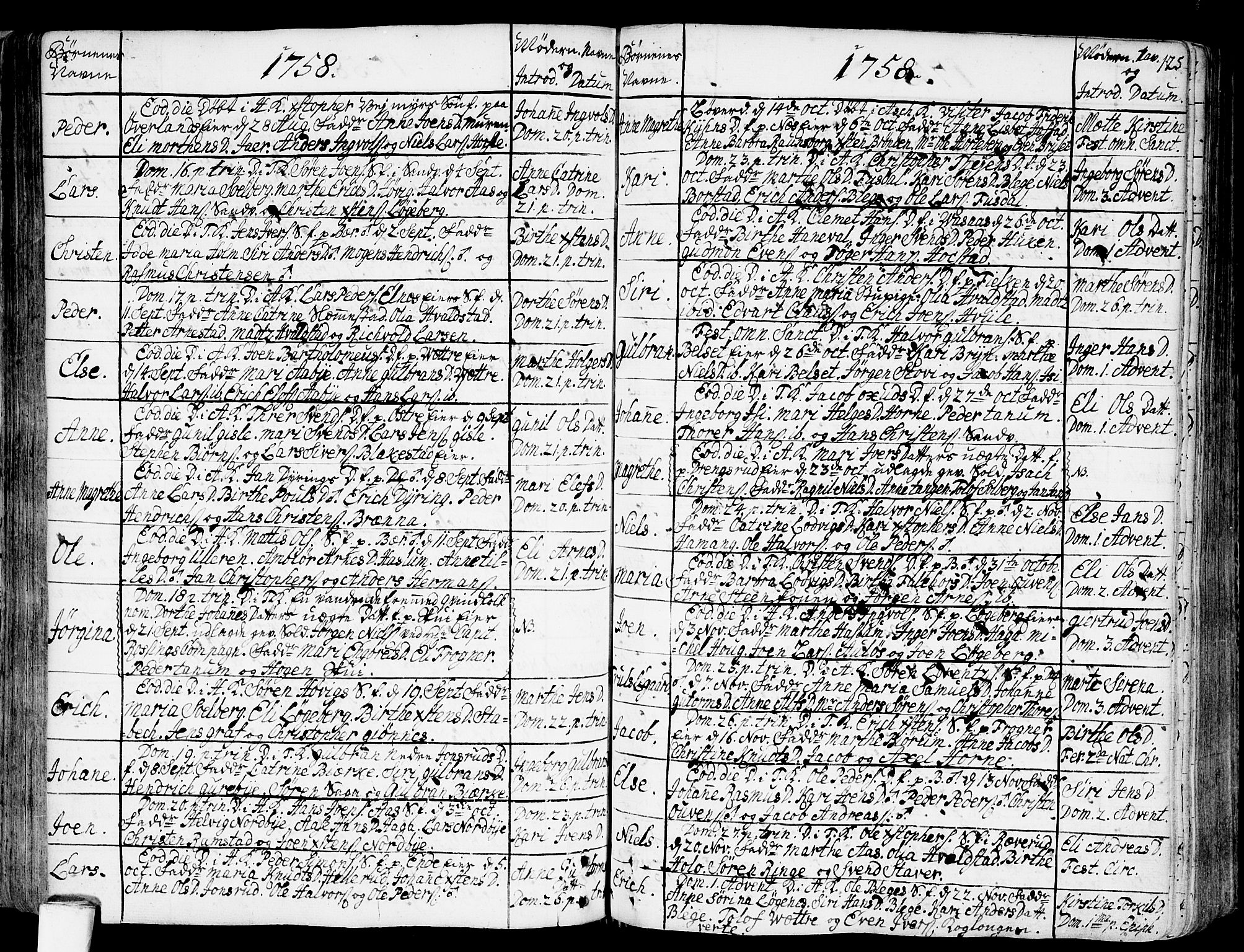 Asker prestekontor Kirkebøker, SAO/A-10256a/F/Fa/L0002: Parish register (official) no. I 2, 1733-1766, p. 125