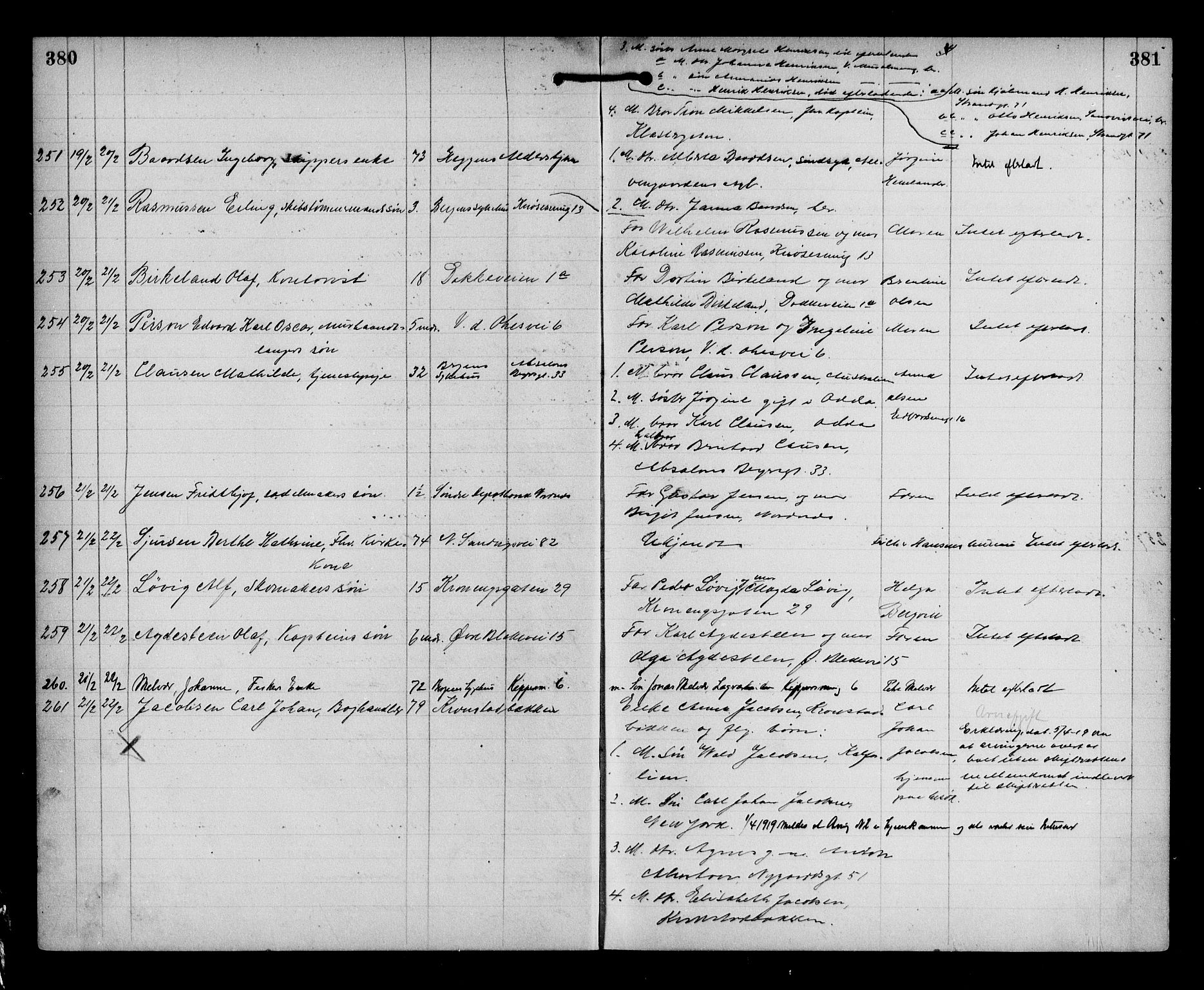 Byfogd og Byskriver i Bergen, AV/SAB-A-3401/06/06Na/L0012: Dødsfallsjournaler, 1918-1919, p. 380-381