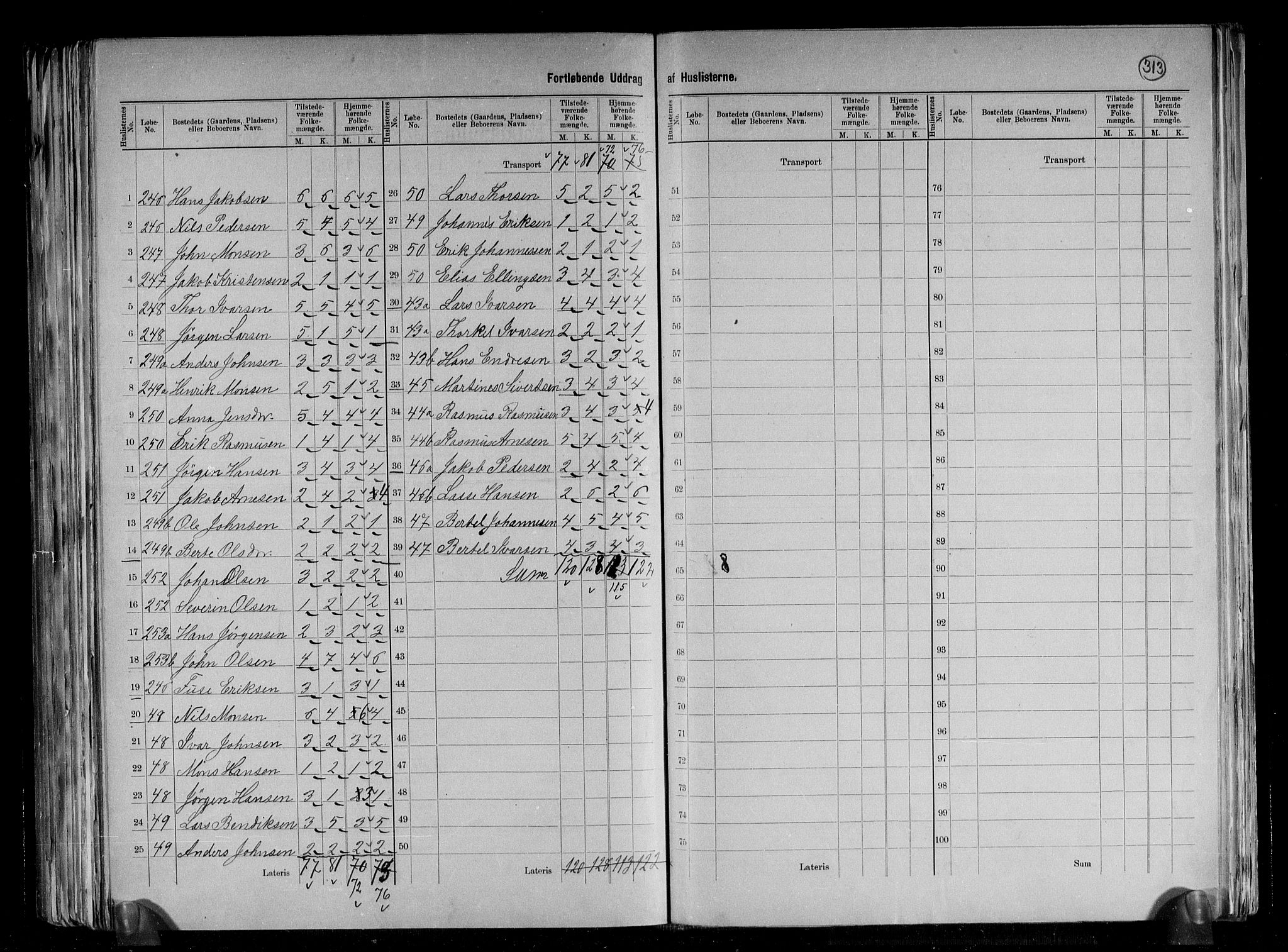 RA, 1891 census for 1411 Gulen, 1891, p. 16