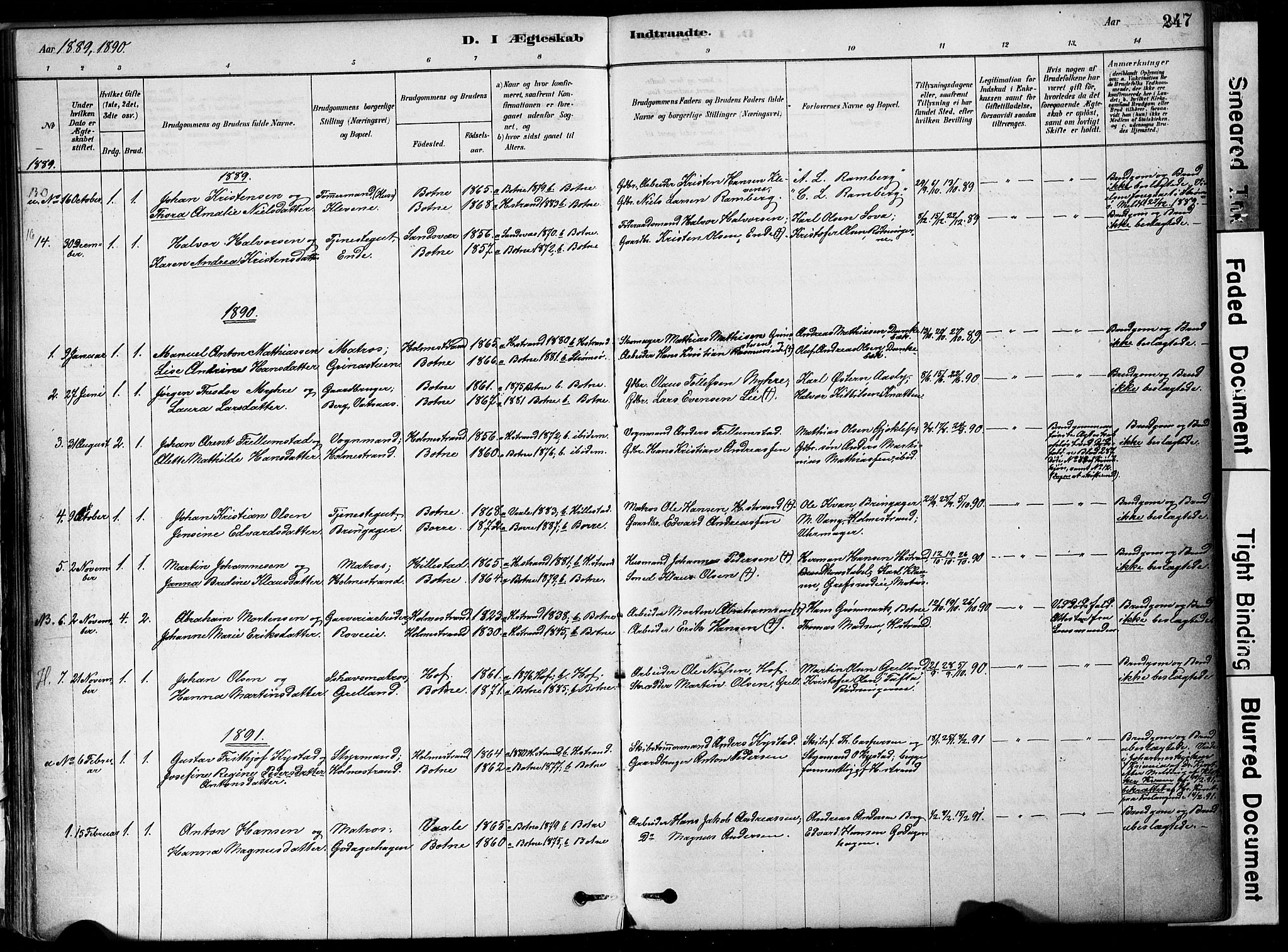 Botne kirkebøker, SAKO/A-340/F/Fa/L0007: Parish register (official) no. I 7, 1878-1910, p. 247