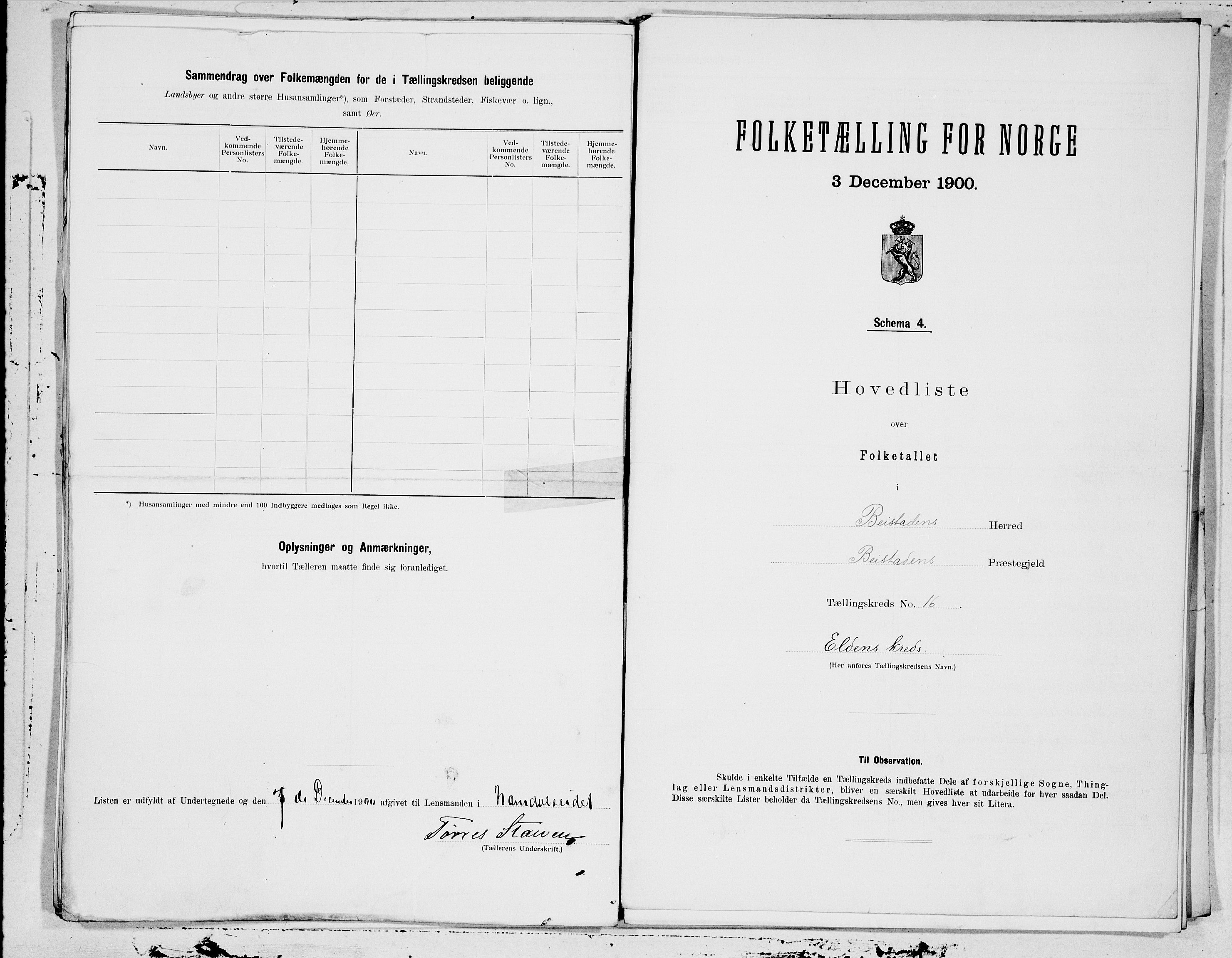 SAT, 1900 census for Beitstad, 1900, p. 32