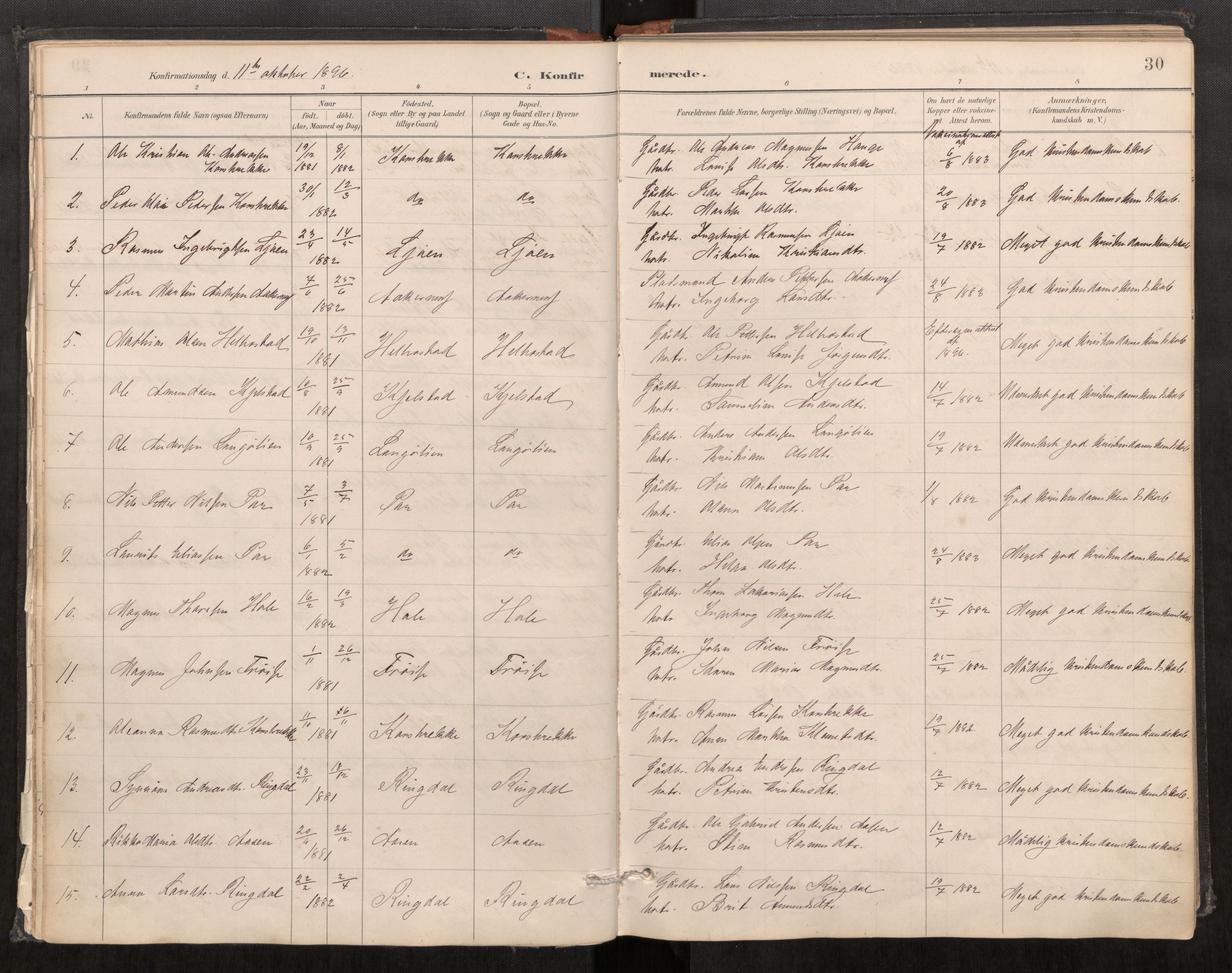 Sunnylven sokneprestkontor, SAT/A-1007: Parish register (official) no. 517A09, 1887-1910, p. 30