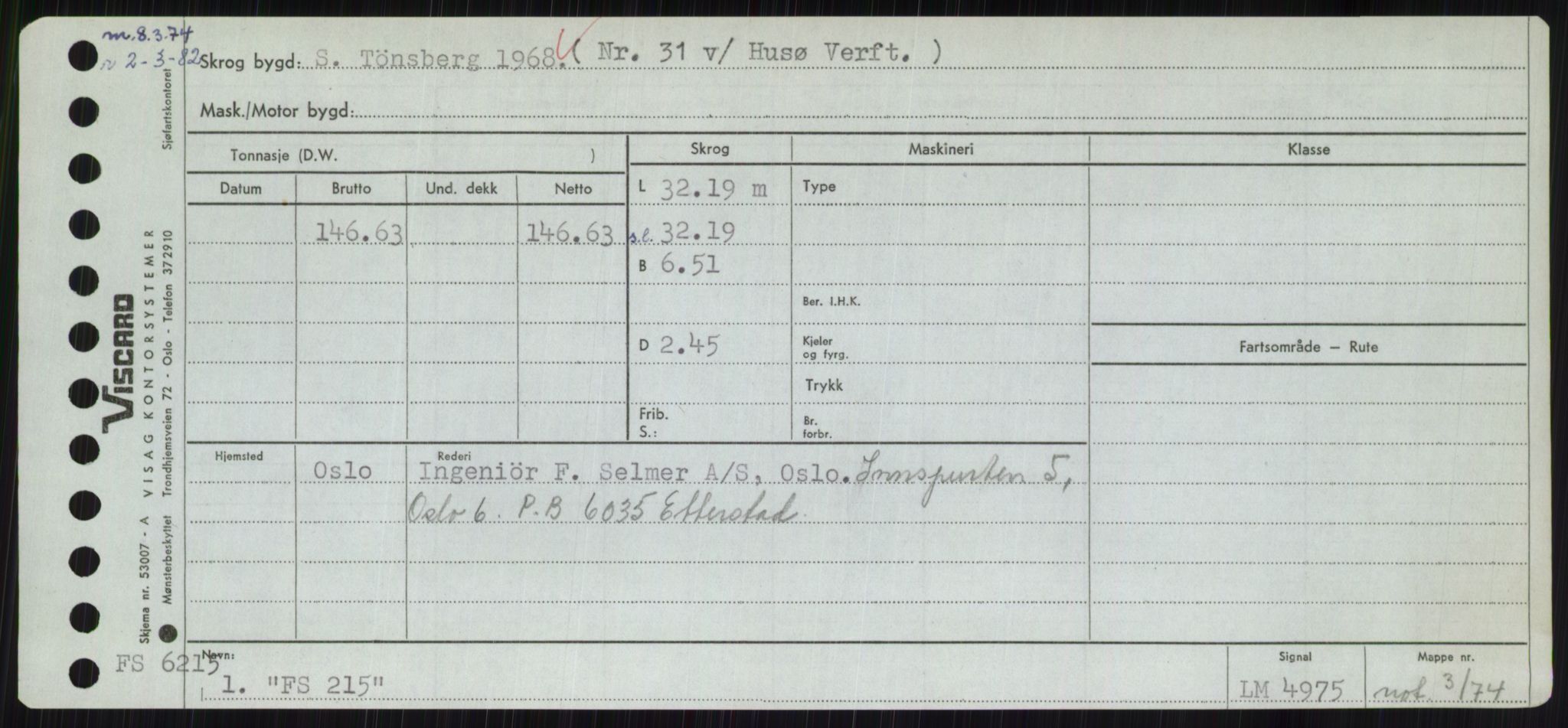 Sjøfartsdirektoratet med forløpere, Skipsmålingen, AV/RA-S-1627/H/Hc/L0001: Lektere, A-Y, p. 163