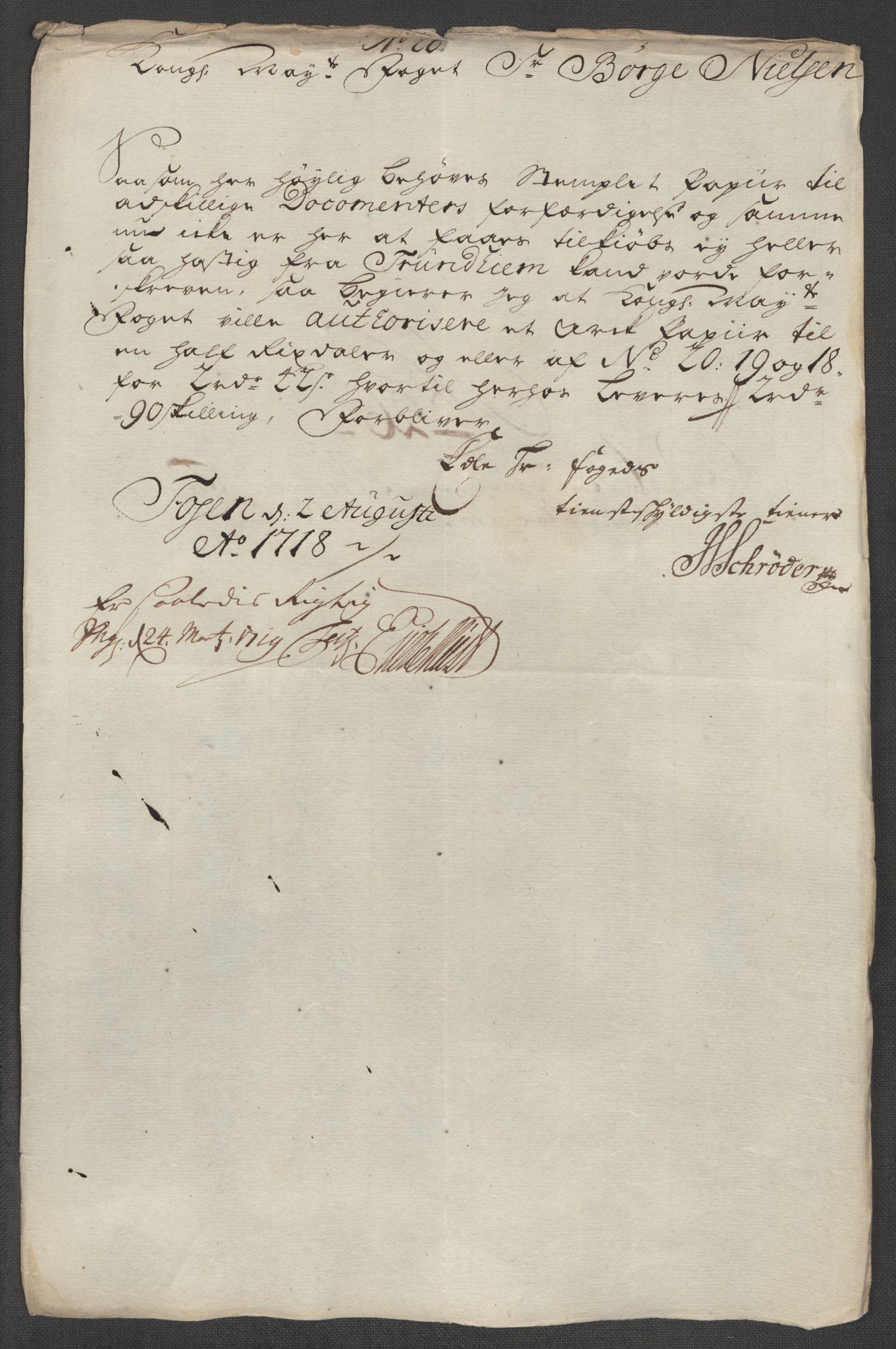 Rentekammeret inntil 1814, Reviderte regnskaper, Fogderegnskap, AV/RA-EA-4092/R56/L3751: Fogderegnskap Nordmøre, 1718, p. 189