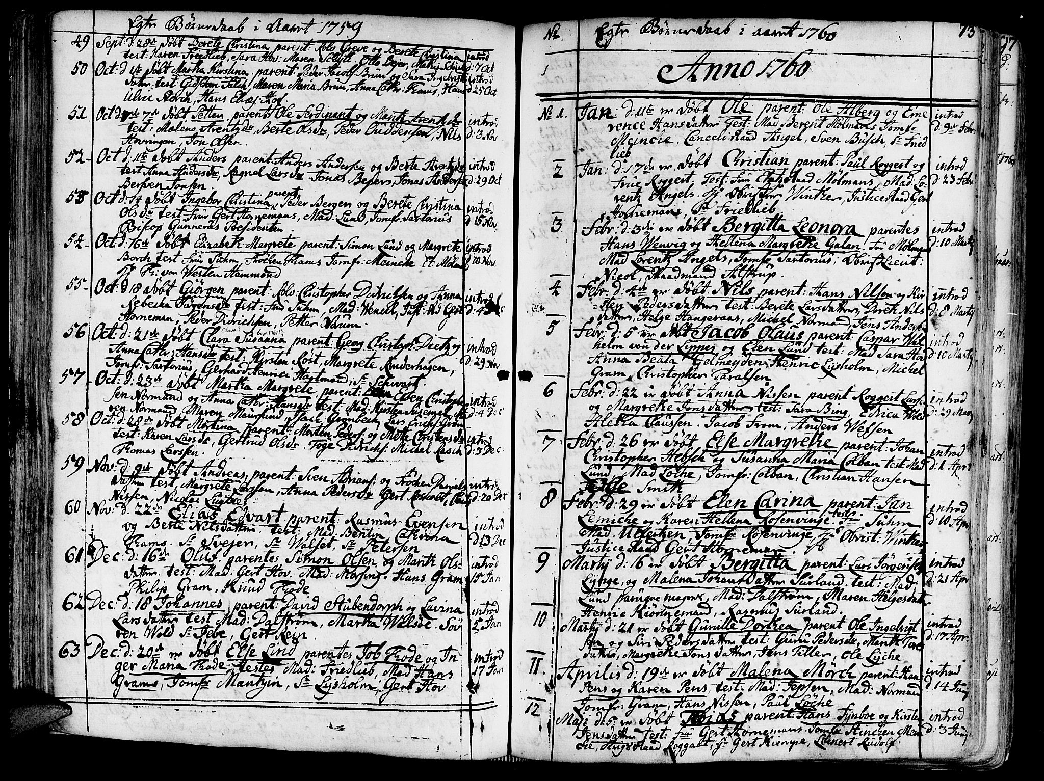 Ministerialprotokoller, klokkerbøker og fødselsregistre - Sør-Trøndelag, SAT/A-1456/602/L0103: Parish register (official) no. 602A01, 1732-1774, p. 73