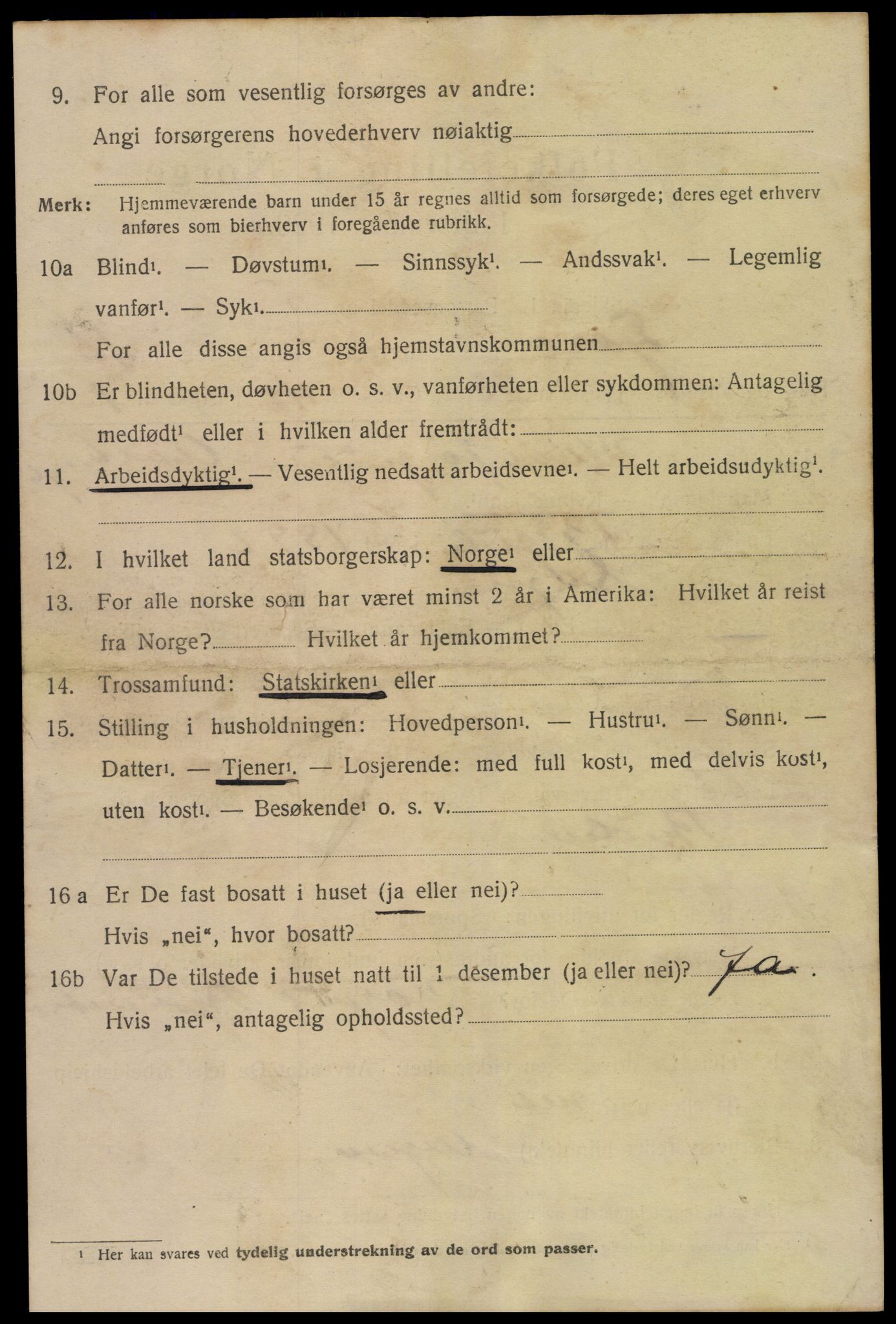 SAK, 1920 census for Fjære, 1920, p. 11736