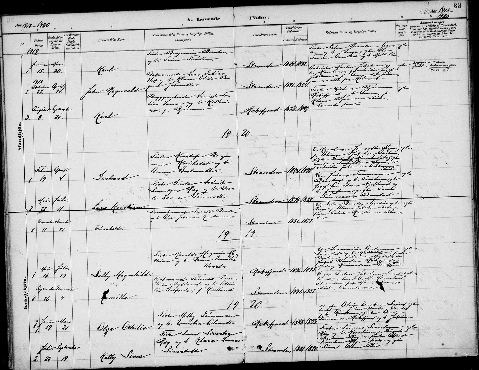 Sokndal sokneprestkontor, AV/SAST-A-101808: Parish register (official) no. A 12, 1887-1927, p. 33