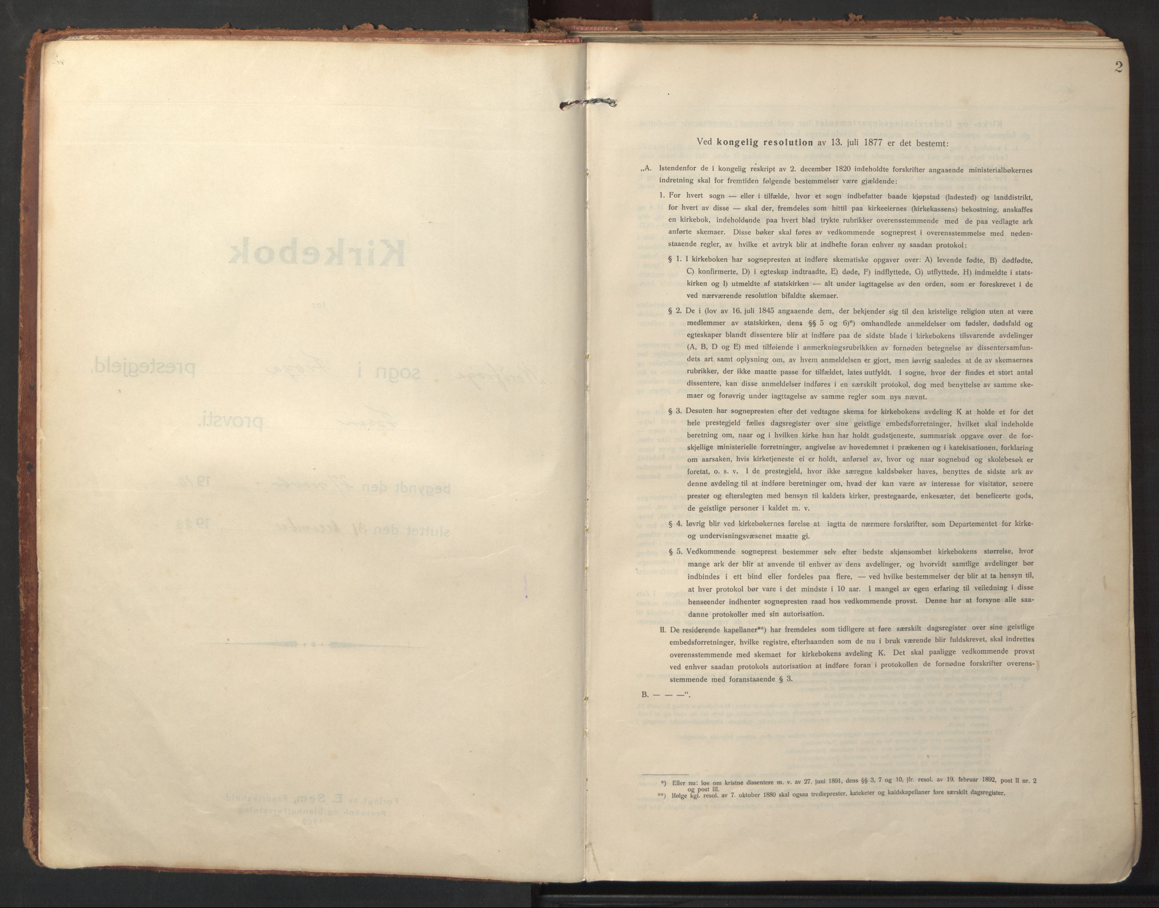 Ministerialprotokoller, klokkerbøker og fødselsregistre - Sør-Trøndelag, SAT/A-1456/640/L0581: Parish register (official) no. 640A06, 1910-1924, p. 2