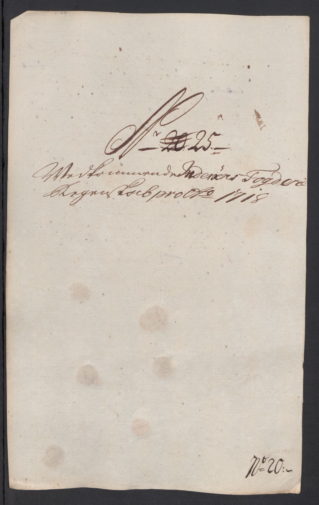 Rentekammeret inntil 1814, Reviderte regnskaper, Fogderegnskap, AV/RA-EA-4092/R63/L4326: Fogderegnskap Inderøy, 1718, p. 235